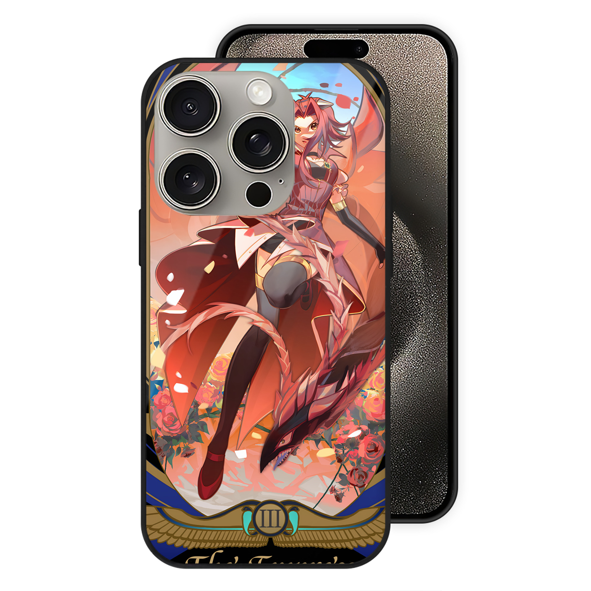 遊☆戯☆王 Yu-Gi-Oh! 【iPhone15Pro対応】スマホケース 耐衝撃＆黄変防止 背面ガラス