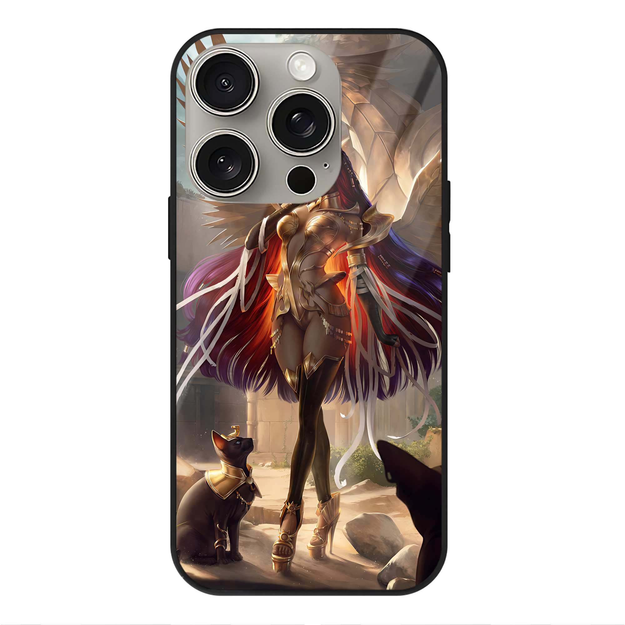 遊☆戯☆王 Yu-Gi-Oh! 【iPhone15Pro対応】スマホケース 耐衝撃＆黄変防止 背面ガラス
