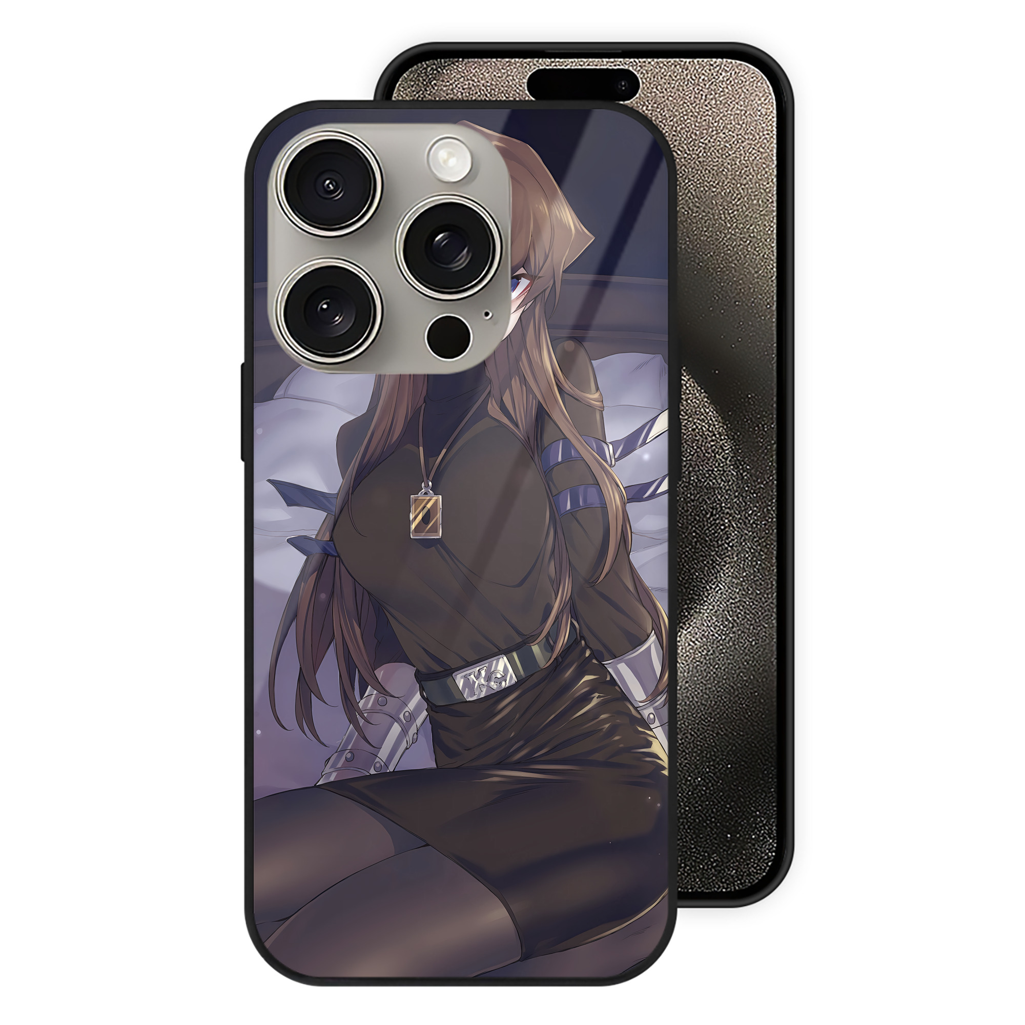 （画像用） 遊☆戯☆王 Yu-Gi-Oh! 【iPhone15Pro対応】スマホケース 耐衝撃＆黄変防止 背面ガラス