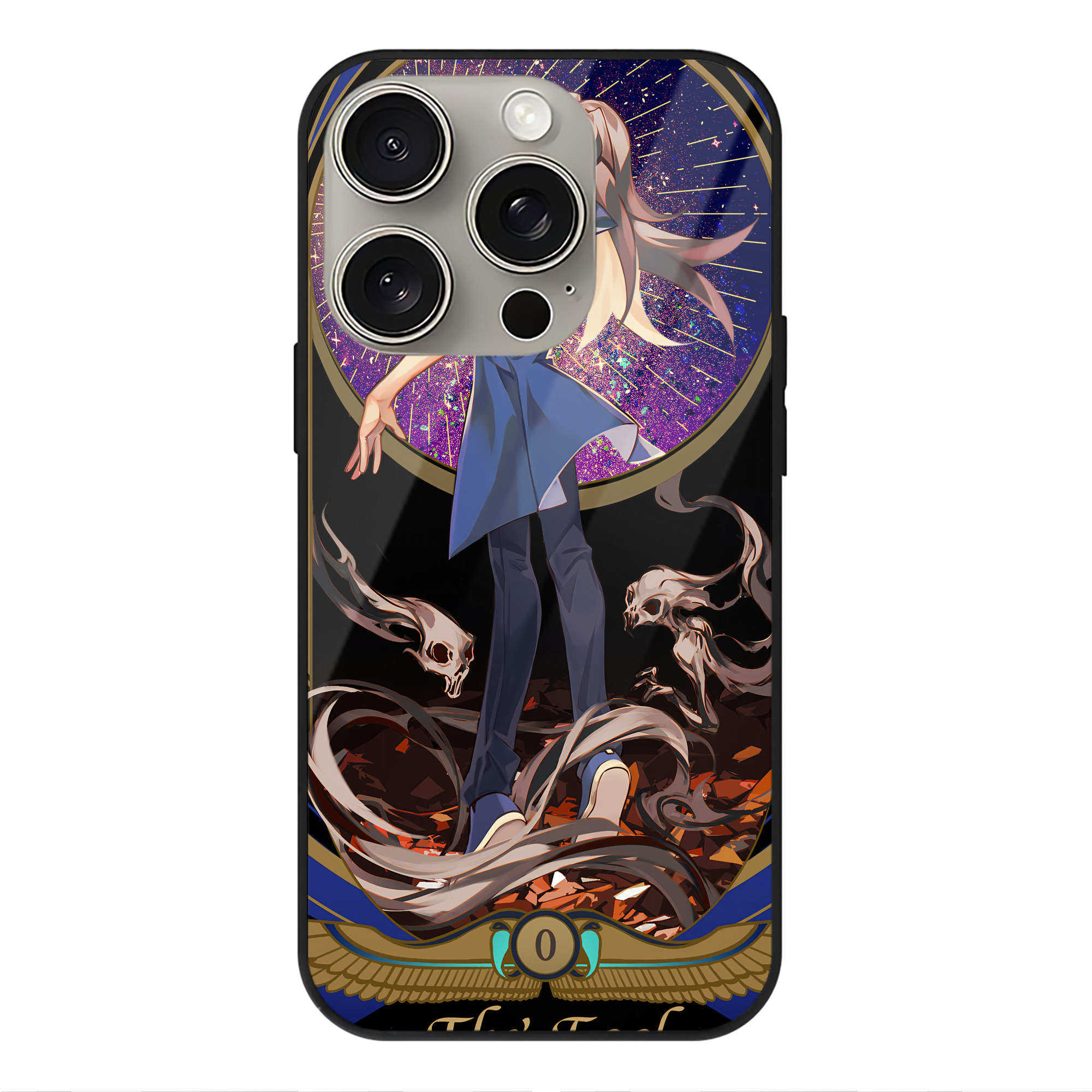 （画像用） 遊☆戯☆王 Yu-Gi-Oh! 【iPhone15Pro対応】スマホケース 耐衝撃＆黄変防止 背面ガラス
