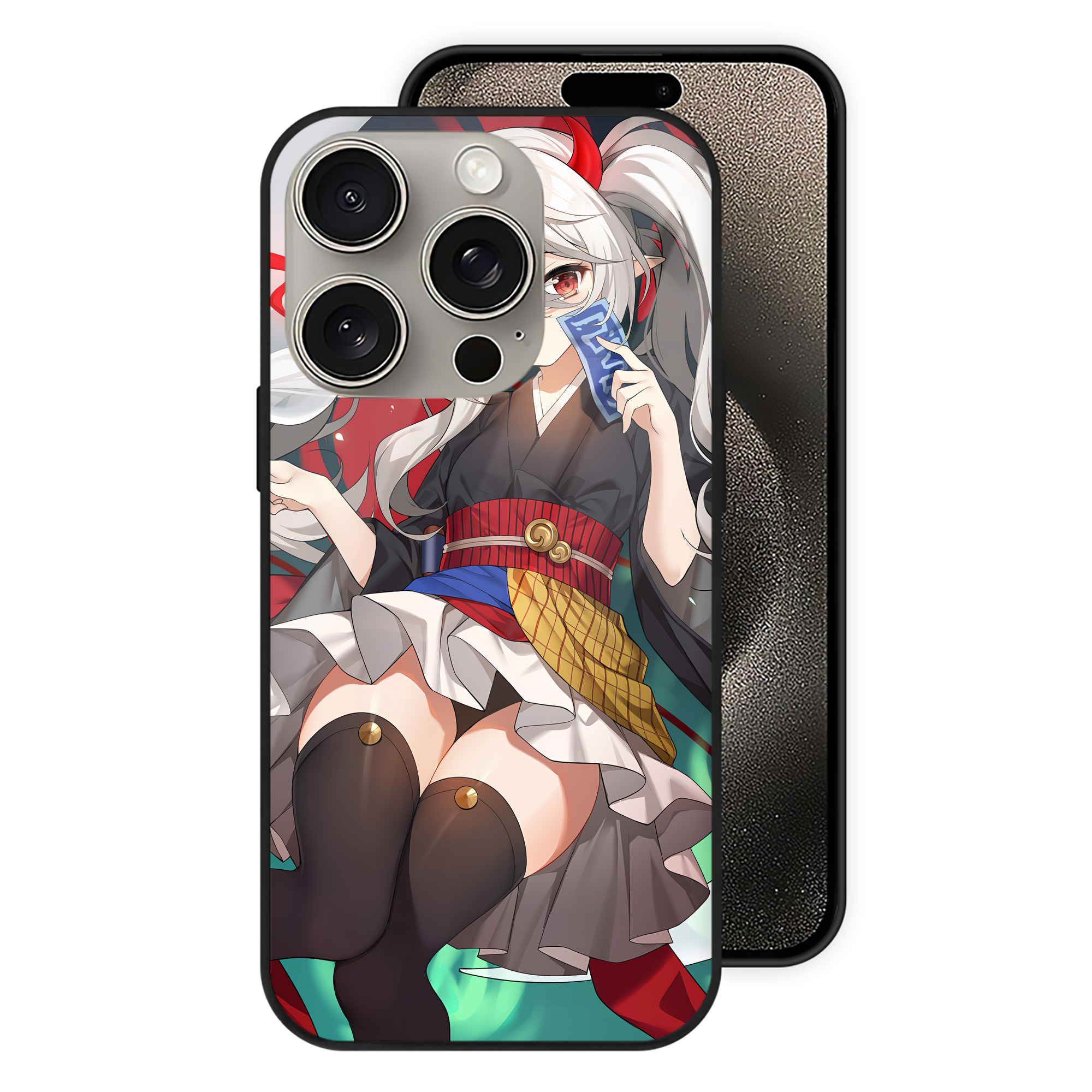 遊☆戯☆王 Yu-Gi-Oh! 【iPhone15Pro対応】スマホケース 耐衝撃＆黄変防止 背面ガラス