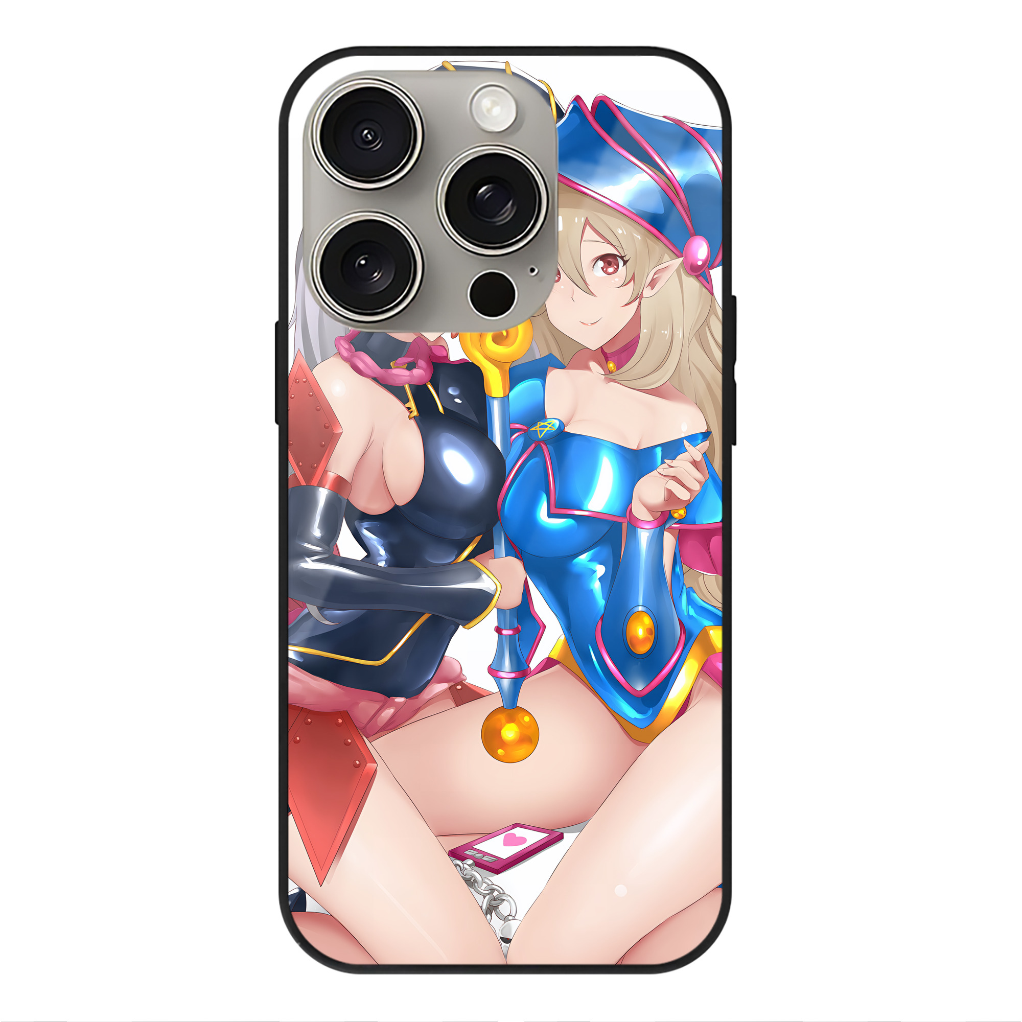 （画像用） 遊☆戯☆王 Yu-Gi-Oh! 【iPhone15Pro対応】スマホケース 耐衝撃＆黄変防止 背面ガラス