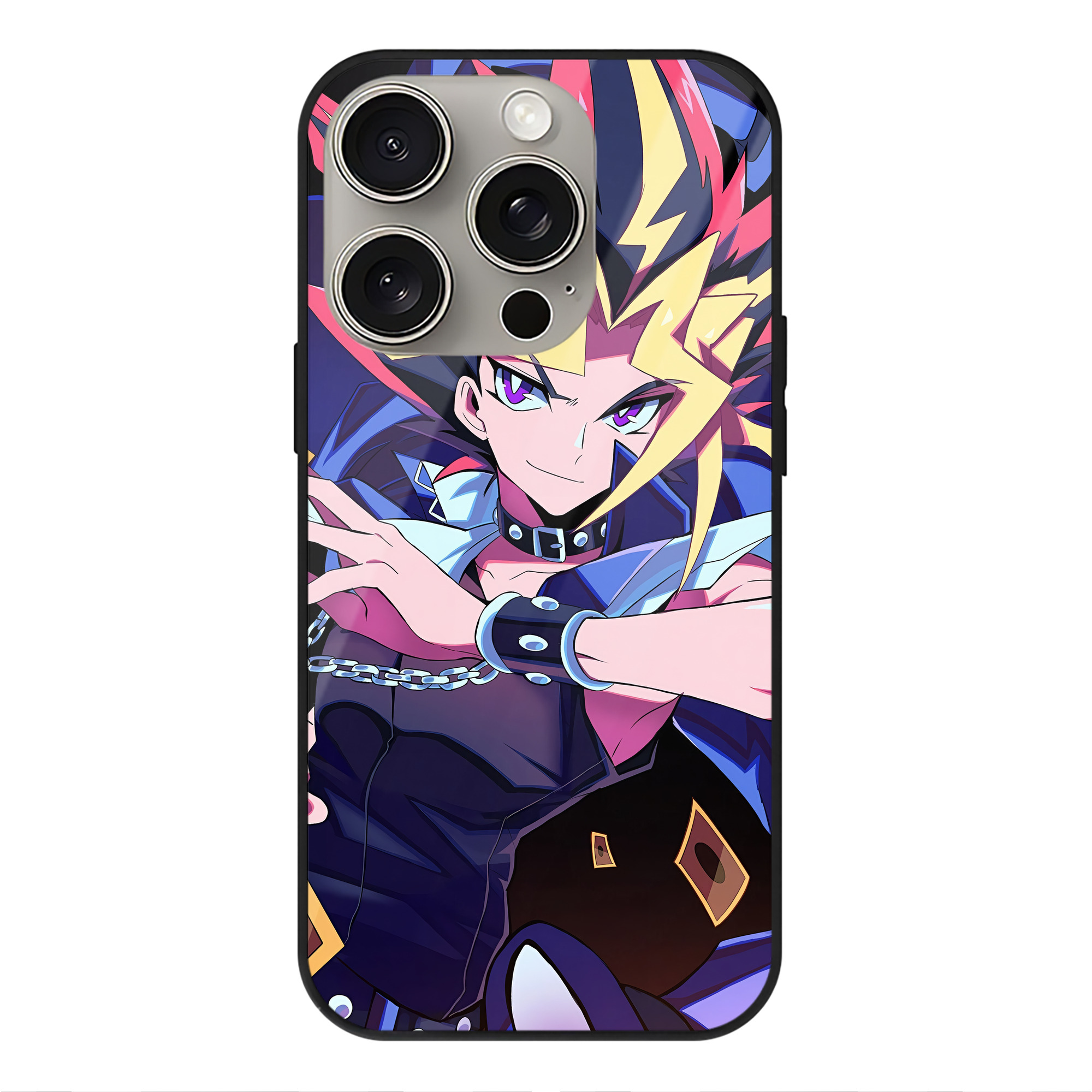 遊☆戯☆王 Yu-Gi-Oh! 【iPhone15Pro対応】スマホケース 耐衝撃＆黄変防止 背面ガラス
