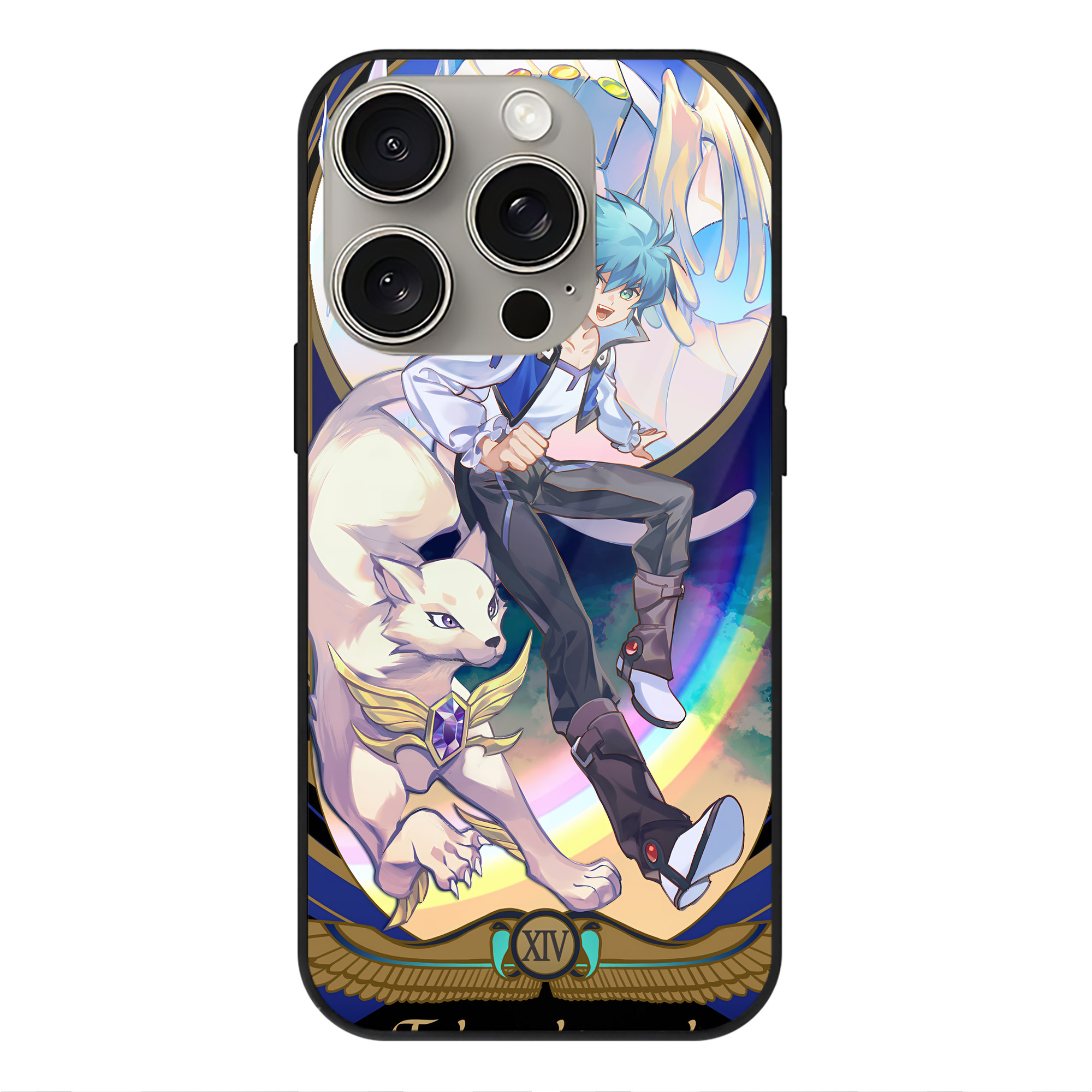 遊☆戯☆王 Yu-Gi-Oh! 【iPhone15Pro対応】スマホケース 耐衝撃＆黄変防止 背面ガラス