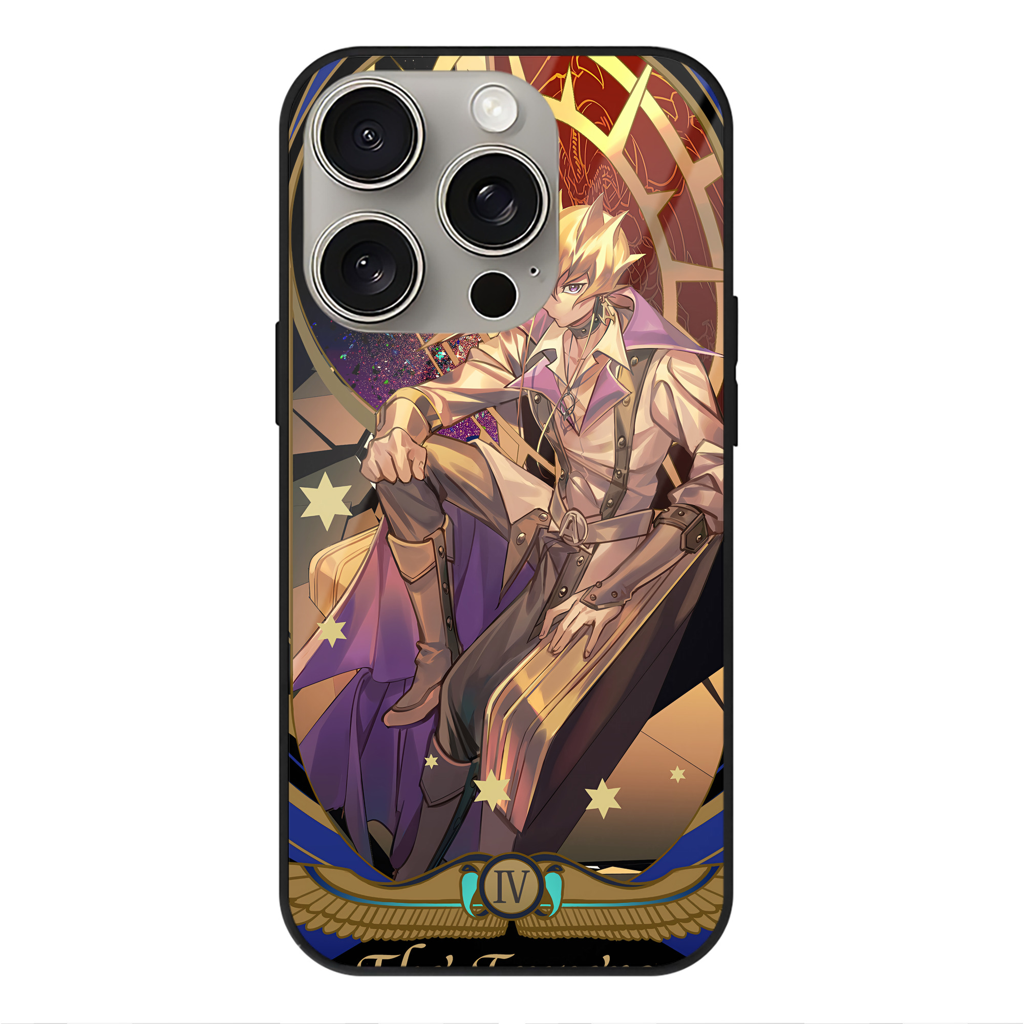 （画像用） 遊☆戯☆王 Yu-Gi-Oh! 【iPhone15Pro対応】スマホケース 耐衝撃＆黄変防止 背面ガラス
