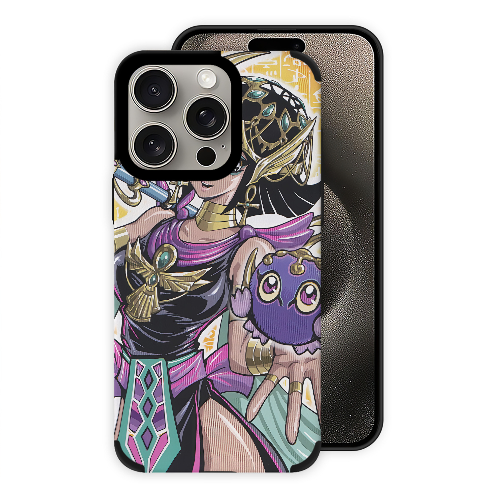 遊☆戯☆王 Yu-Gi-Oh! 【iPhone15ProMax対応】 PUレザー スマホケース 耐衝撃＆黄変防止