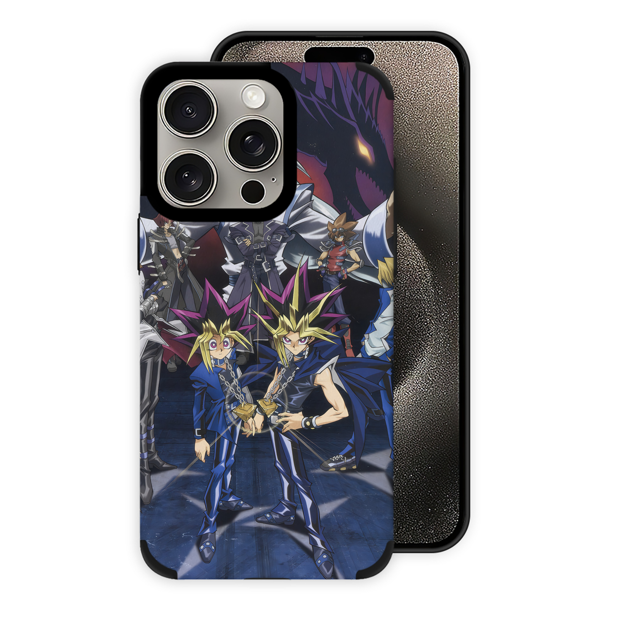 遊☆戯☆王 Yu-Gi-Oh! 【iPhone15ProMax対応】 PUレザー スマホケース 耐衝撃＆黄変防止