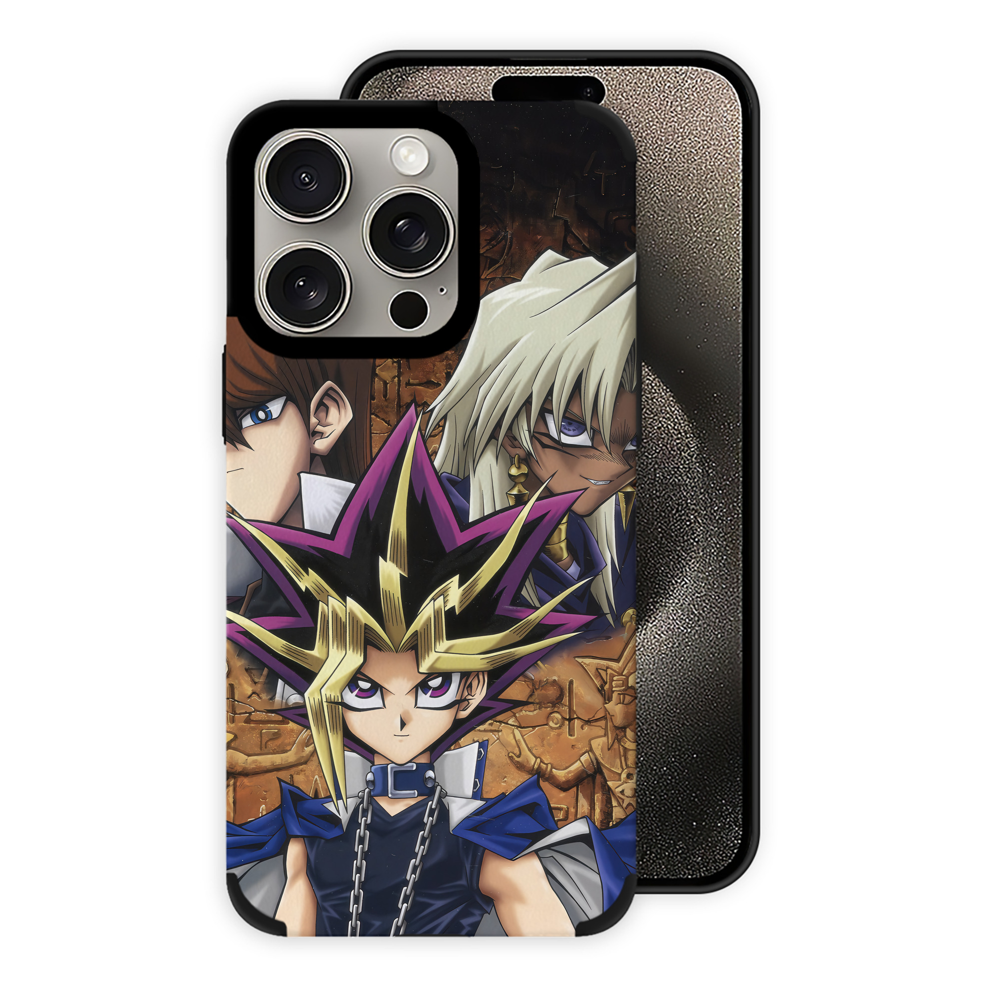 遊☆戯☆王 Yu-Gi-Oh! 【iPhone15ProMax対応】 PUレザー スマホケース 耐衝撃＆黄変防止