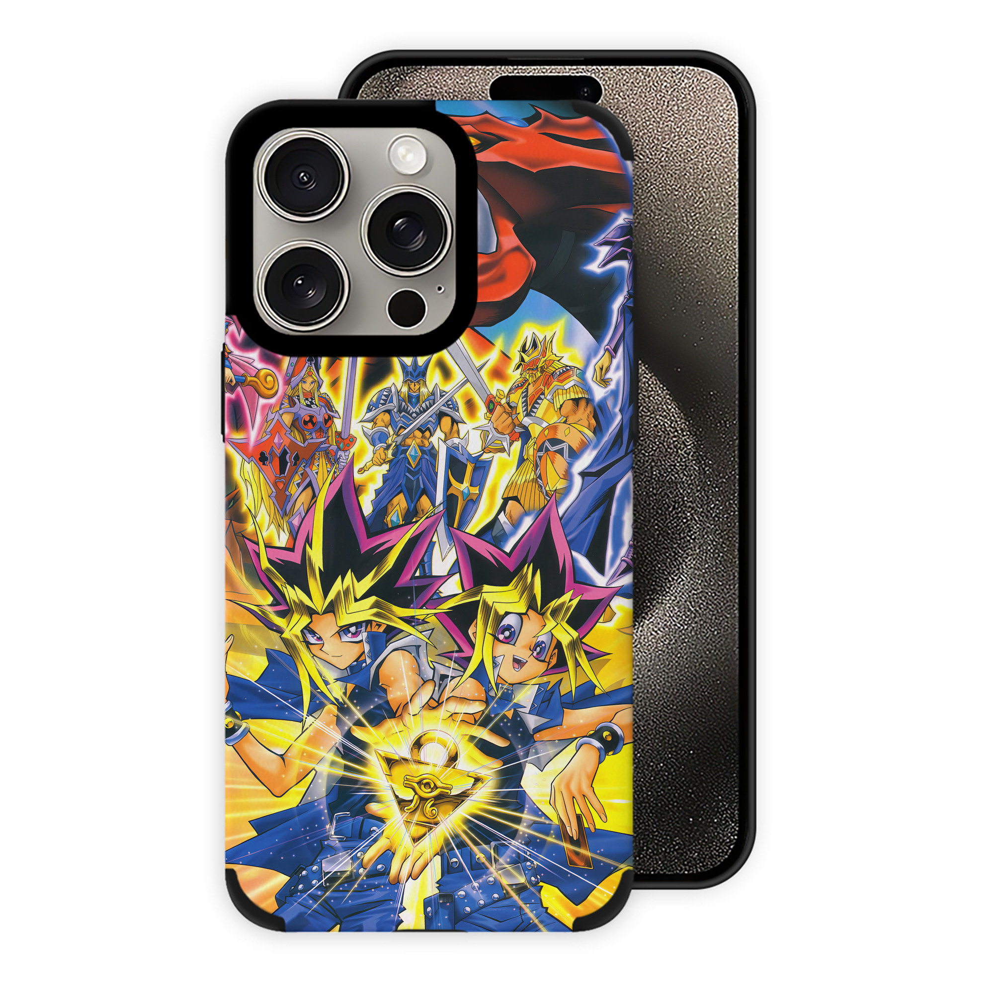 （画像用） 遊☆戯☆王 Yu-Gi-Oh! 【iPhone15ProMax対応】 PUレザー スマホケース 耐衝撃＆黄変防止