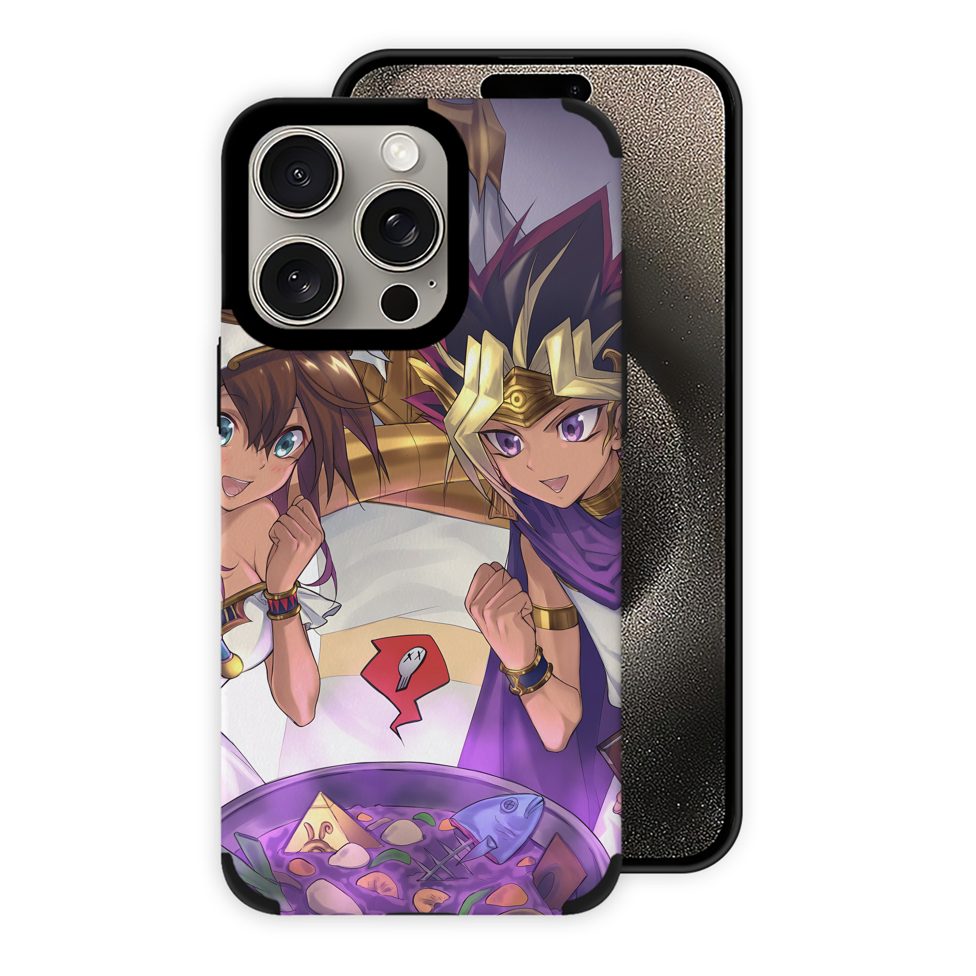 遊☆戯☆王 Yu-Gi-Oh! 【iPhone15ProMax対応】 PUレザー スマホケース 耐衝撃＆黄変防止