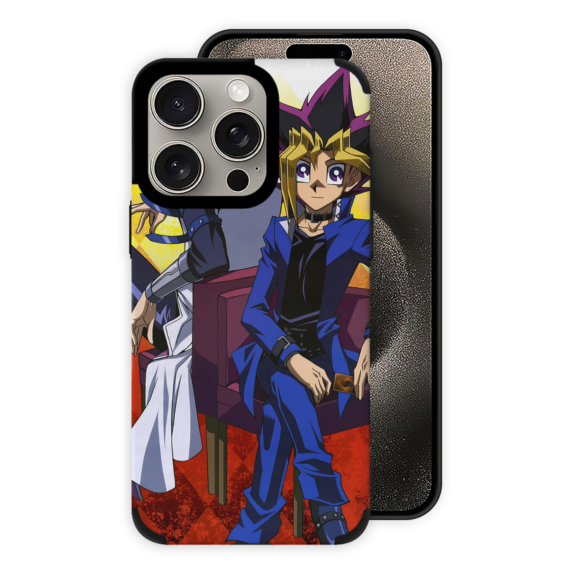 （画像用） 遊☆戯☆王 Yu-Gi-Oh! 【iPhone15ProMax対応】 PUレザー スマホケース 耐衝撃＆黄変防止