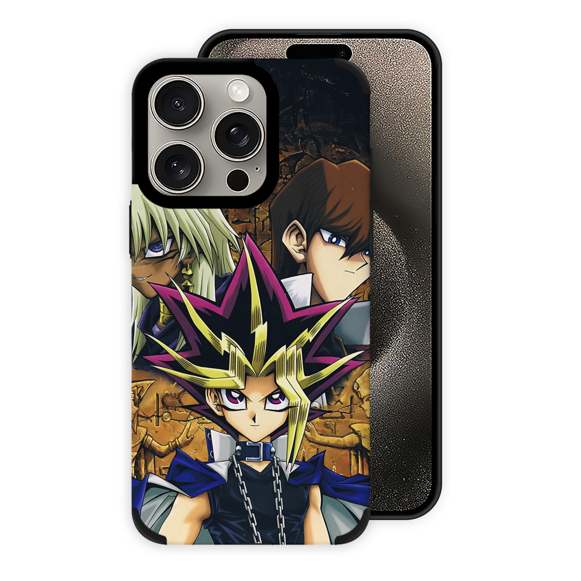 （画像用） 遊☆戯☆王 Yu-Gi-Oh! 【iPhone15ProMax対応】 PUレザー スマホケース 耐衝撃＆黄変防止