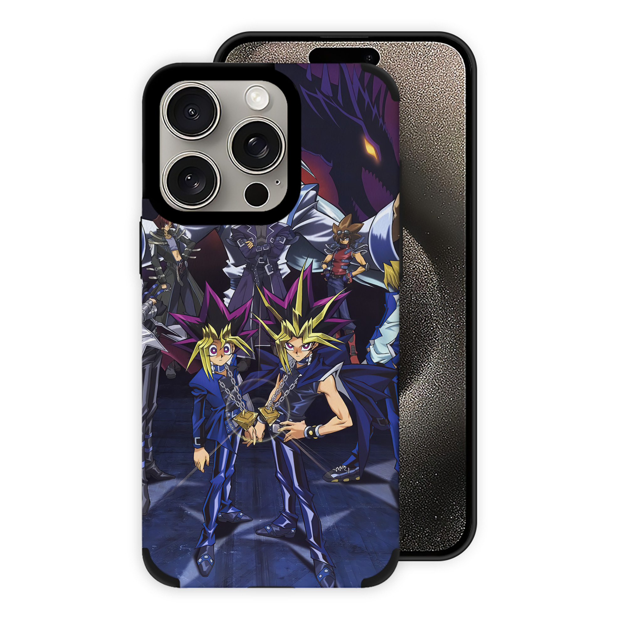 遊☆戯☆王 Yu-Gi-Oh! 【iPhone15ProMax対応】 PUレザー スマホケース 耐衝撃＆黄変防止