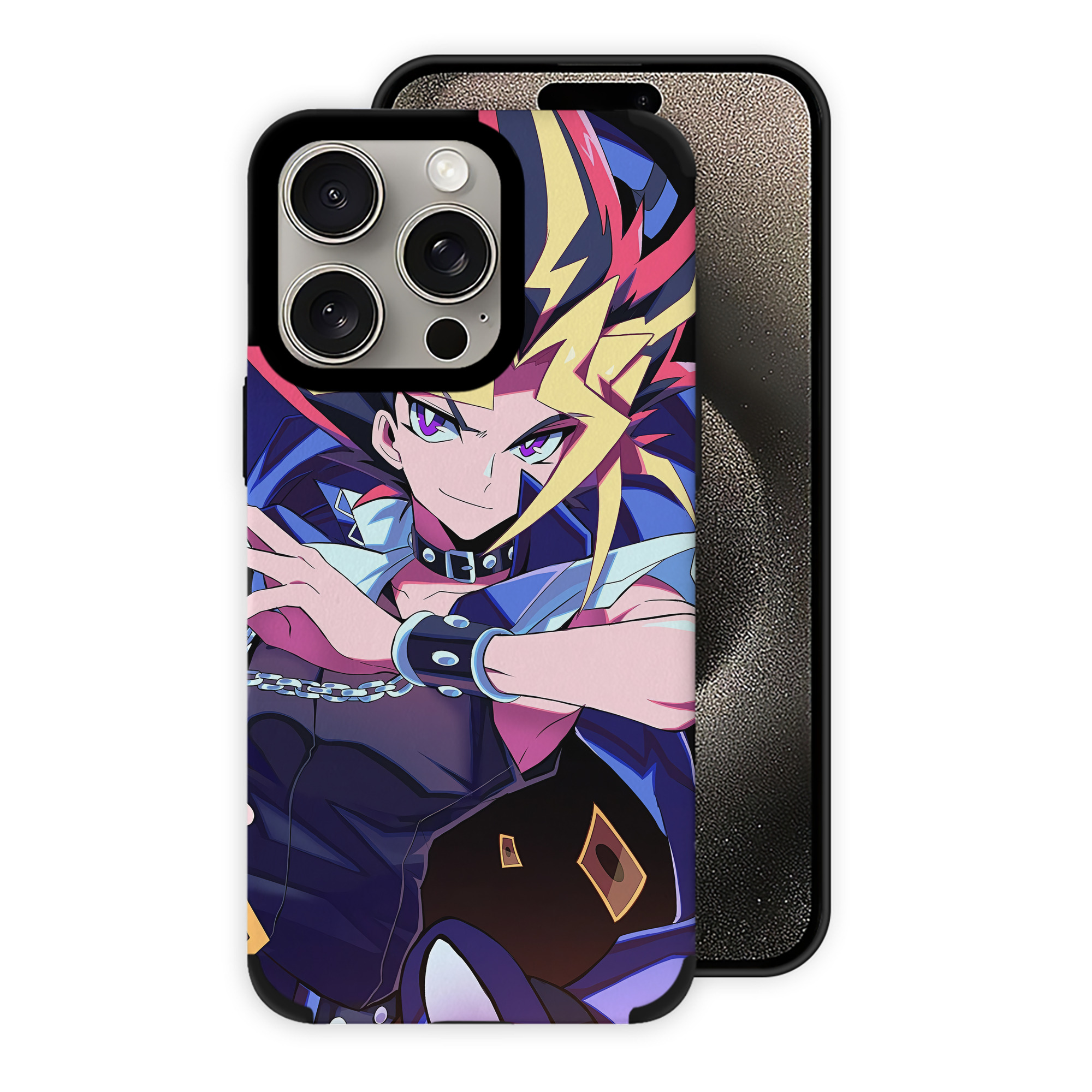 遊☆戯☆王 Yu-Gi-Oh! 【iPhone15ProMax対応】 PUレザー スマホケース 耐衝撃＆黄変防止