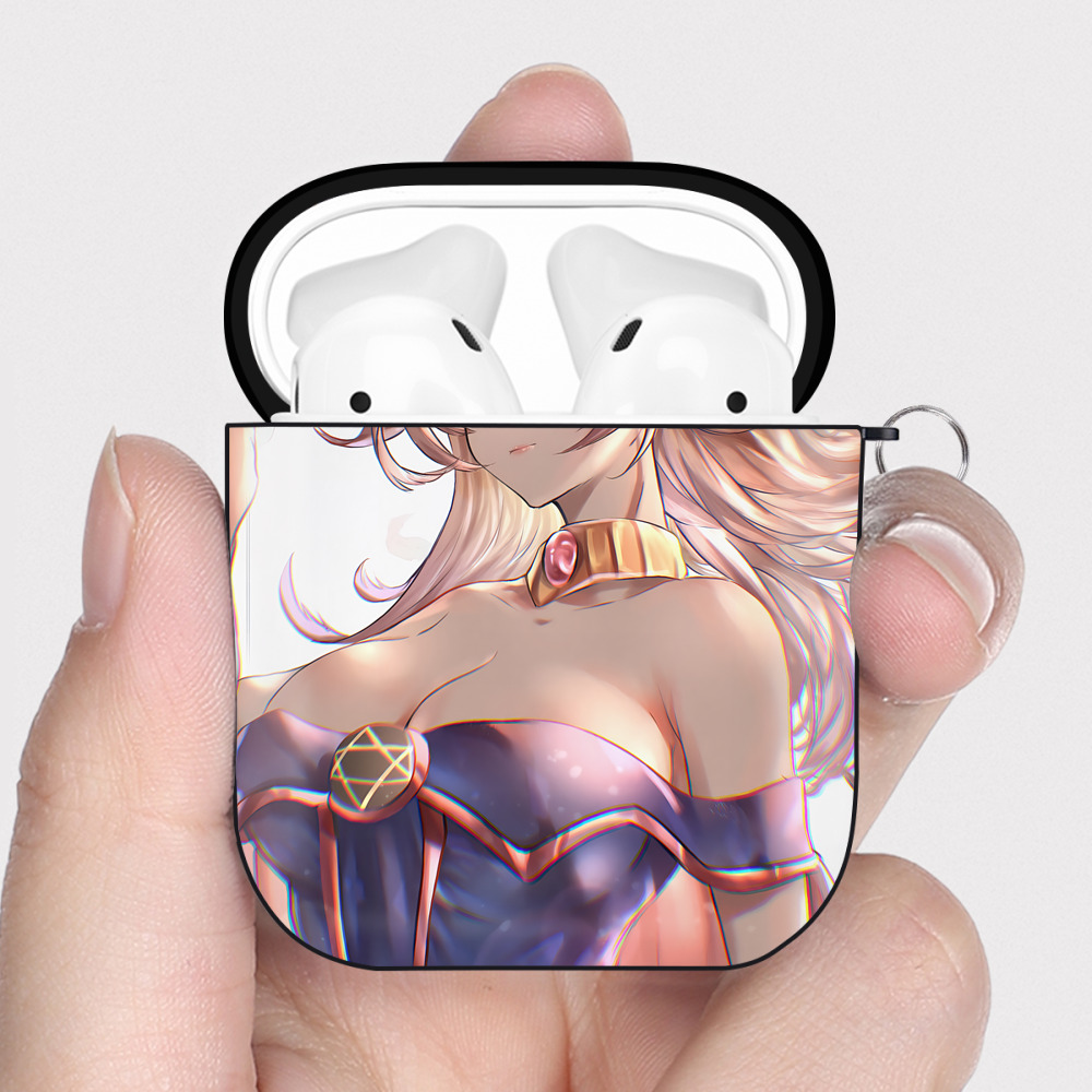 （画像用） 遊☆戯☆王 Yu-Gi-Oh! AirPods 第2世代保護ケース ハードシェル ブラック 耐衝撃・防指紋・カラビナ付き
