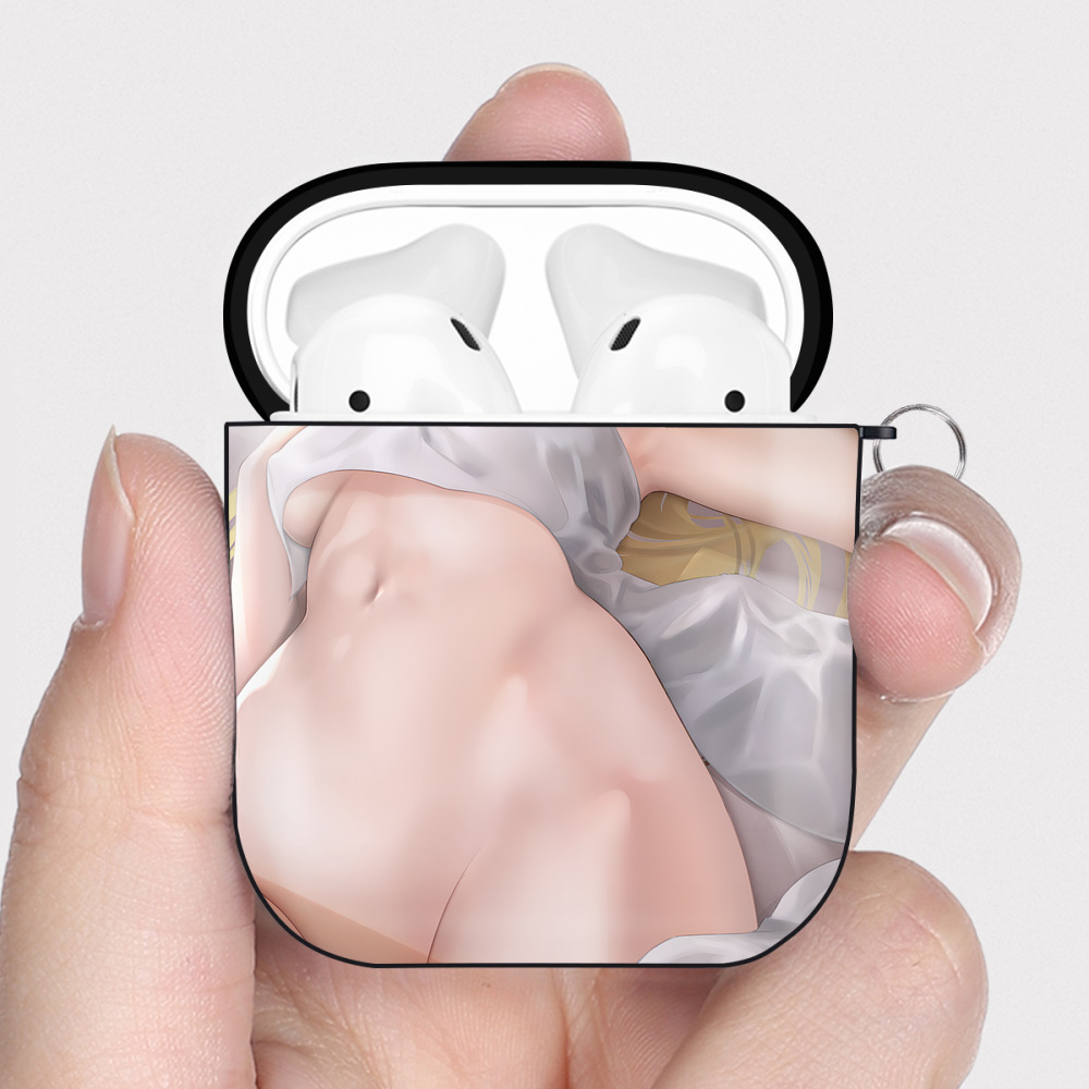 （画像用） 遊☆戯☆王 Yu-Gi-Oh! AirPods 第2世代保護ケース ハードシェル ブラック 耐衝撃・防指紋・カラビナ付き
