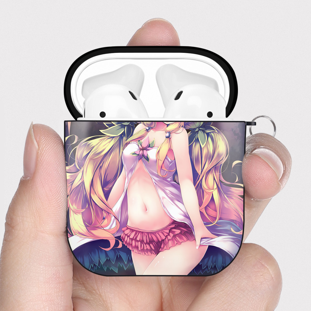 （画像用） 遊☆戯☆王 Yu-Gi-Oh! AirPods 第2世代保護ケース ハードシェル ブラック 耐衝撃・防指紋・カラビナ付き