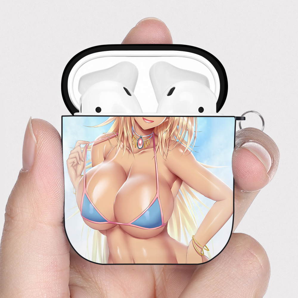 （画像用） 遊☆戯☆王 Yu-Gi-Oh! AirPods 第2世代保護ケース ハードシェル ブラック 耐衝撃・防指紋・カラビナ付き