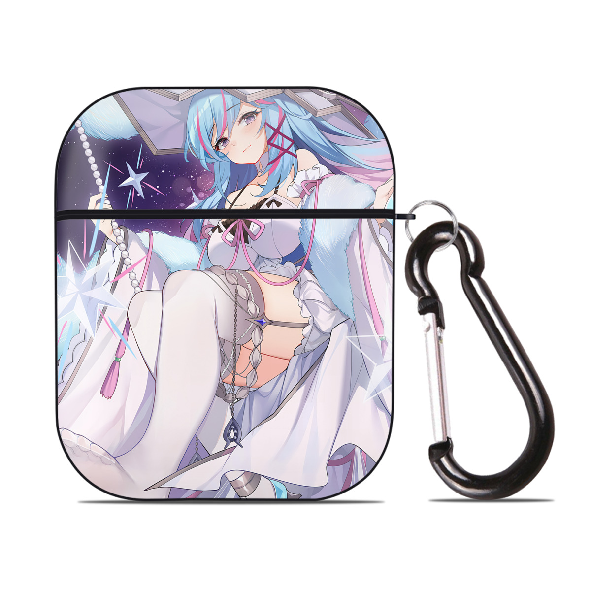 （画像用） 遊☆戯☆王 Yu-Gi-Oh! AirPods 第2世代保護ケース ハードシェル ブラック 耐衝撃・防指紋・カラビナ付き