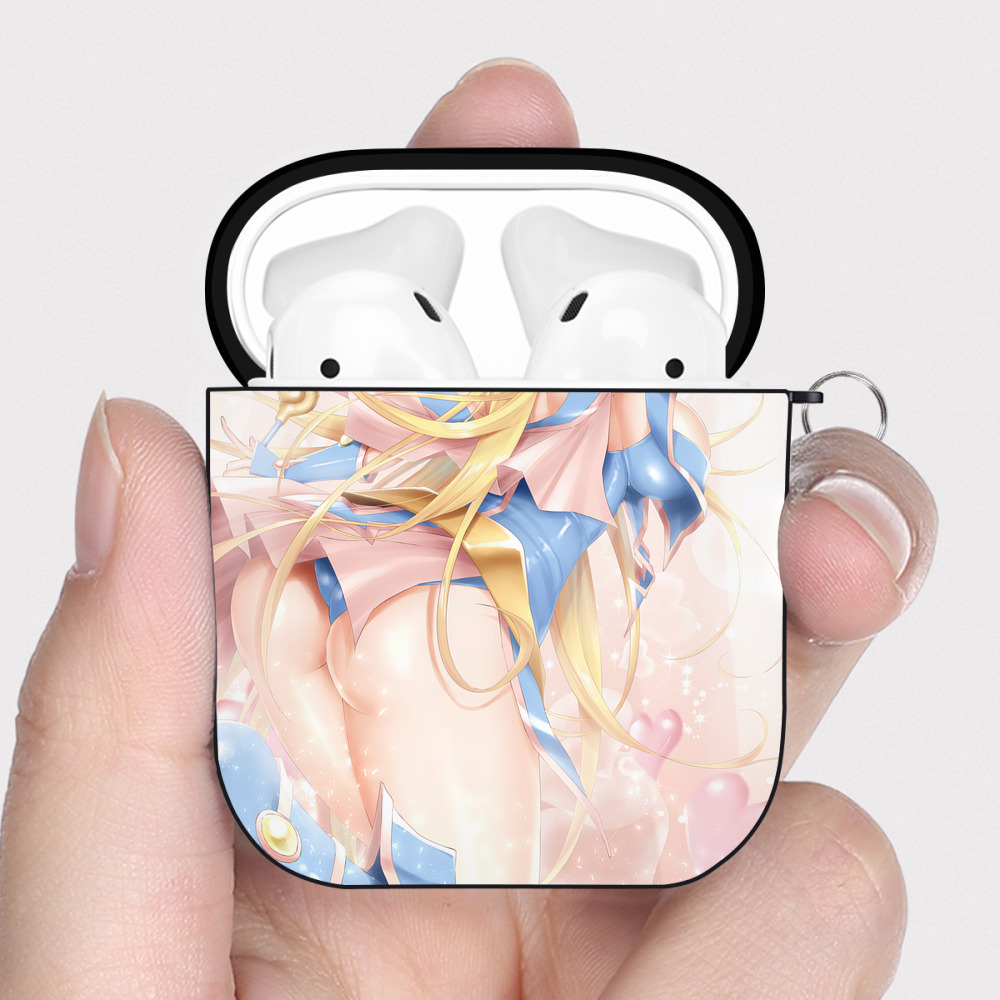 （画像用） 遊☆戯☆王 Yu-Gi-Oh! AirPods 第2世代保護ケース ハードシェル ブラック 耐衝撃・防指紋・カラビナ付き