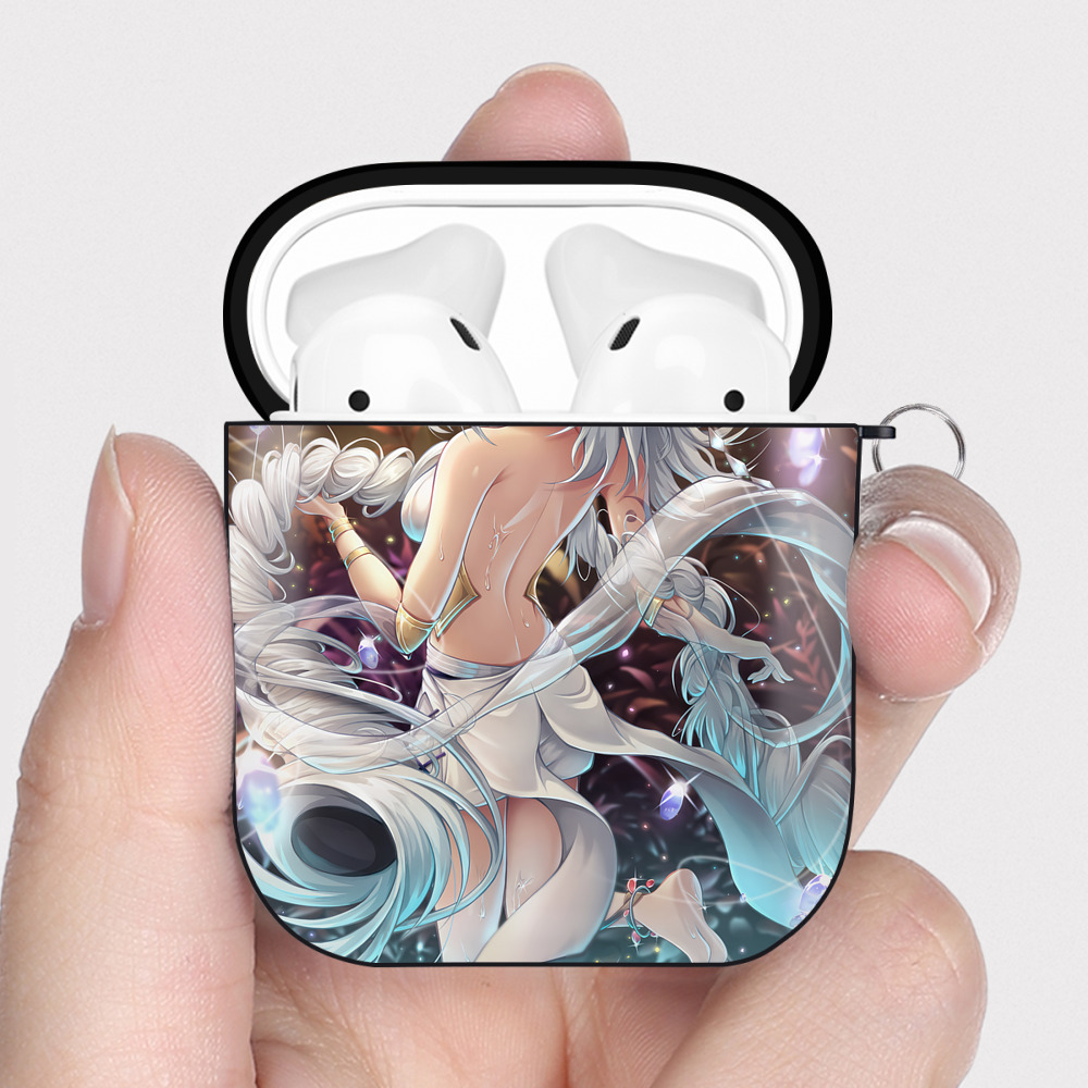（画像用） 遊☆戯☆王 Yu-Gi-Oh! AirPods 第2世代保護ケース ハードシェル ブラック 耐衝撃・防指紋・カラビナ付き