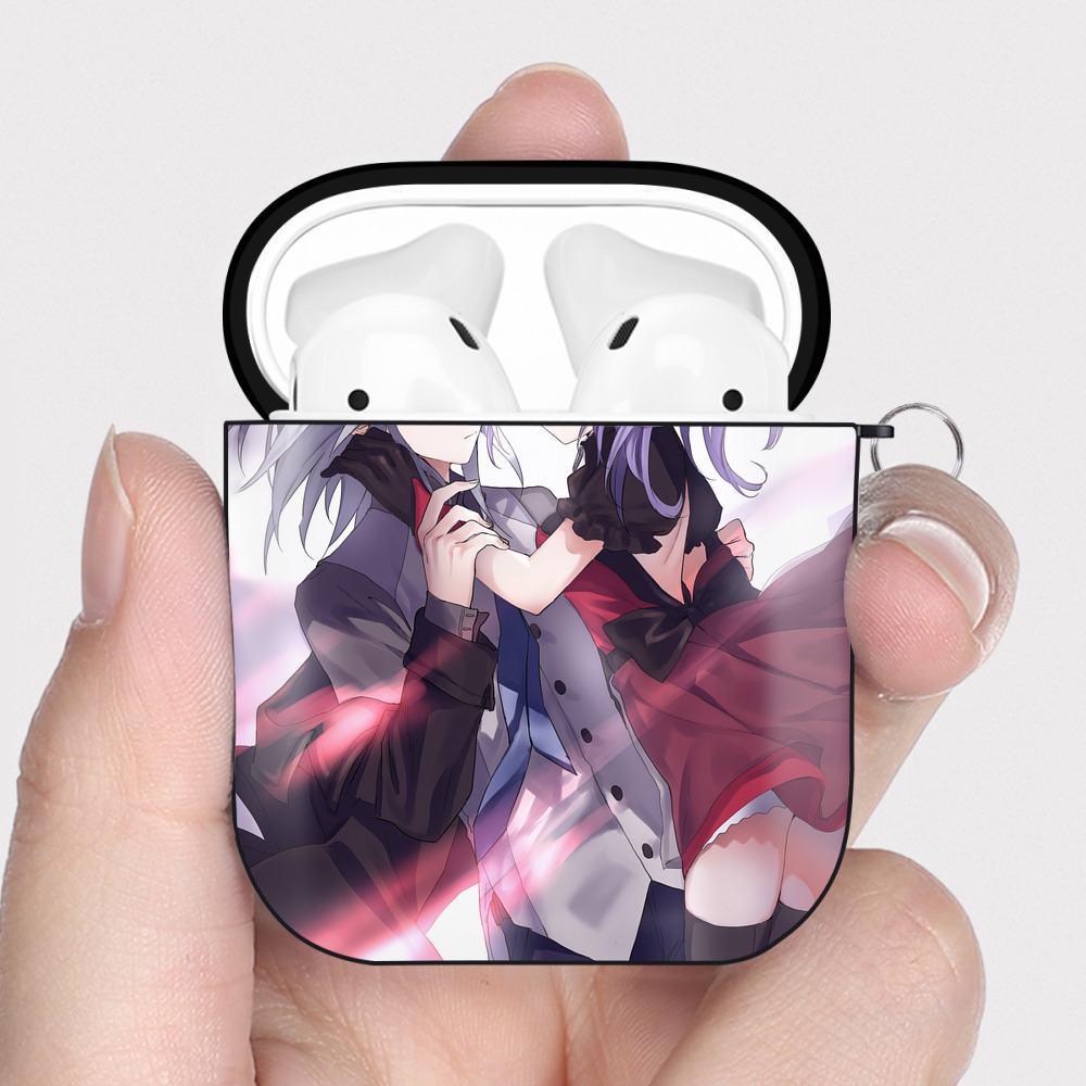 （画像用） 遊☆戯☆王 Yu-Gi-Oh! AirPods 第2世代保護ケース ハードシェル ブラック 耐衝撃・防指紋・カラビナ付き