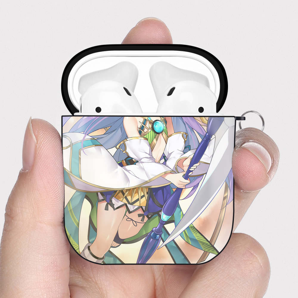 （画像用） 遊☆戯☆王 Yu-Gi-Oh! AirPods 第2世代保護ケース ハードシェル ブラック 耐衝撃・防指紋・カラビナ付き