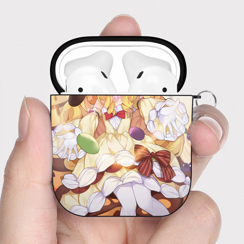（画像用） 遊☆戯☆王 Yu-Gi-Oh! AirPods 第2世代保護ケース ハードシェル ブラック 耐衝撃・防指紋・カラビナ付き