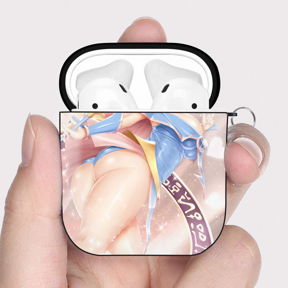 （画像用） 遊☆戯☆王 Yu-Gi-Oh! AirPods 第2世代保護ケース ハードシェル ブラック 耐衝撃・防指紋・カラビナ付き