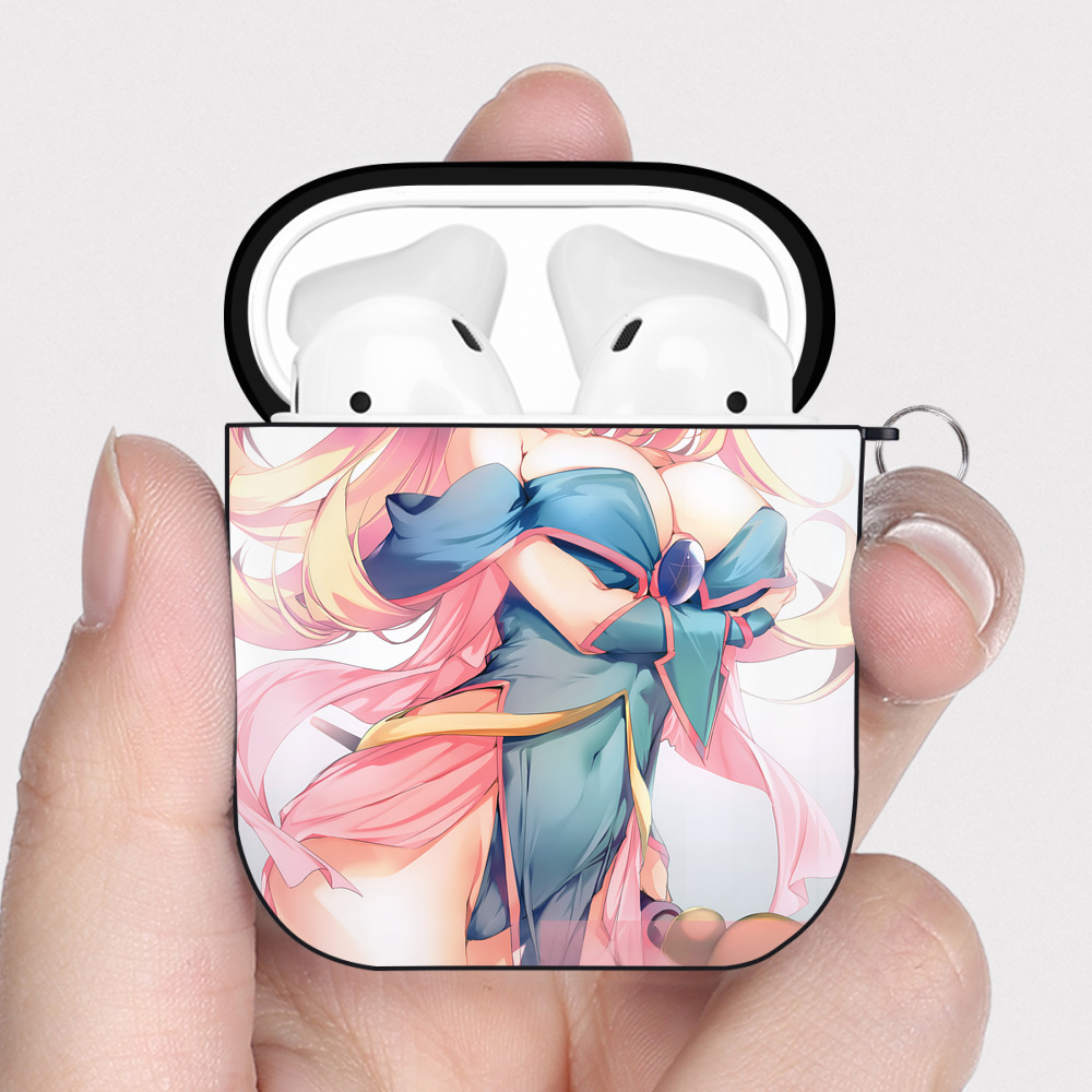 （画像用） 遊☆戯☆王 Yu-Gi-Oh! AirPods 第2世代保護ケース ハードシェル ブラック 耐衝撃・防指紋・カラビナ付き