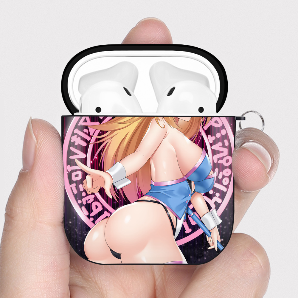 （画像用） 遊☆戯☆王 Yu-Gi-Oh! AirPods 第2世代保護ケース ハードシェル ブラック 耐衝撃・防指紋・カラビナ付き