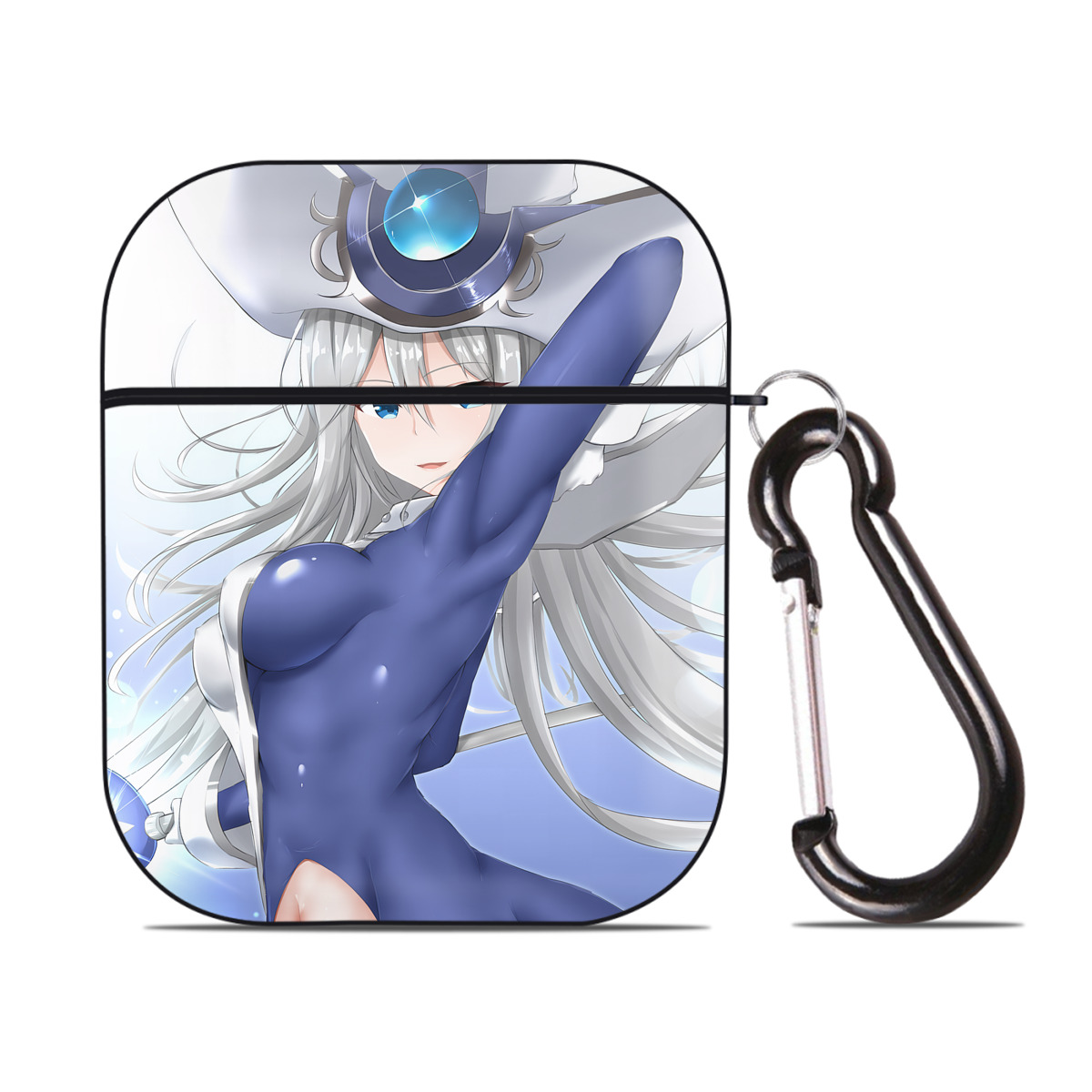 （画像用） 遊☆戯☆王 Yu-Gi-Oh! AirPods 第2世代保護ケース ハードシェル ブラック 耐衝撃・防指紋・カラビナ付き