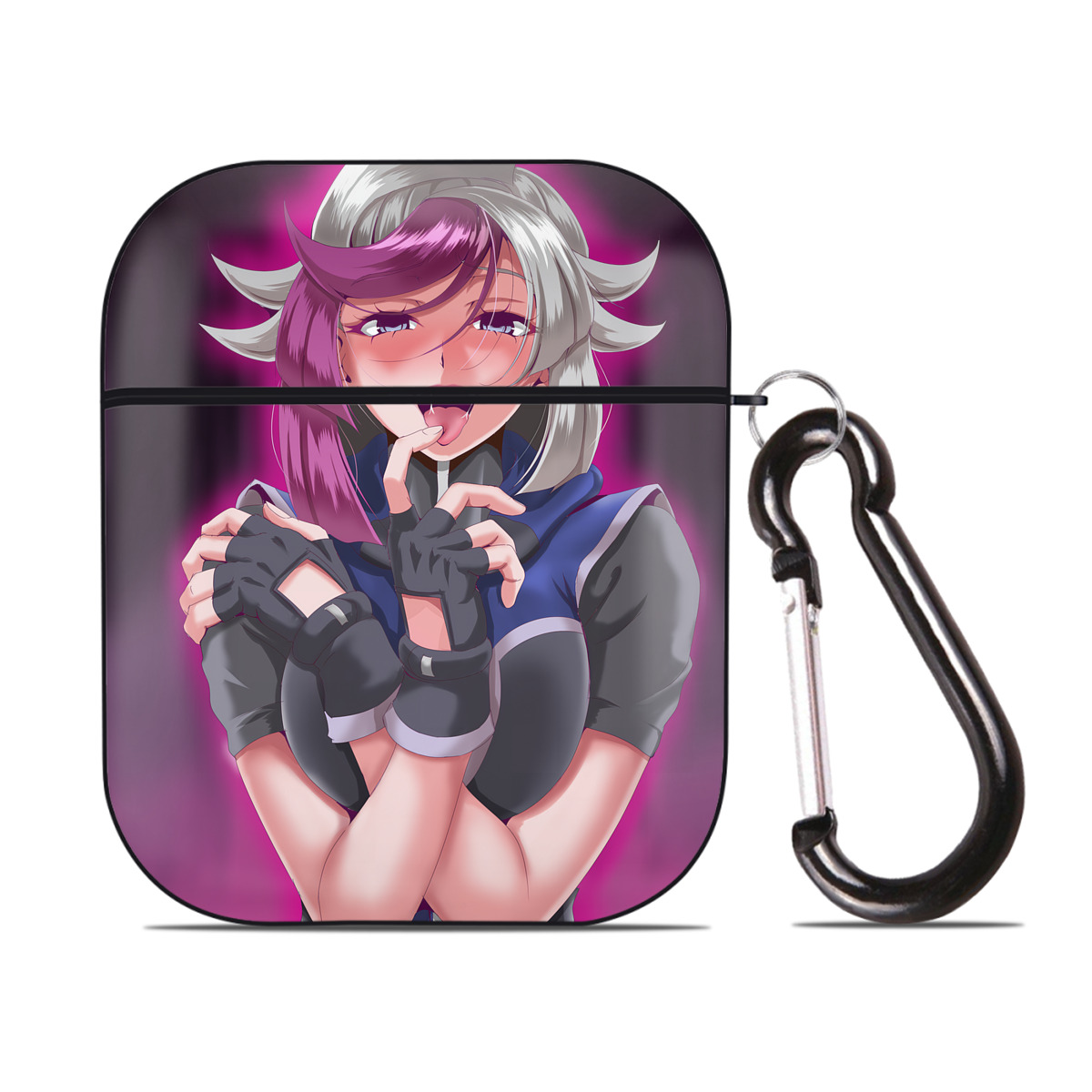 （画像用） 遊☆戯☆王 Yu-Gi-Oh! AirPods 第2世代保護ケース ハードシェル ブラック 耐衝撃・防指紋・カラビナ付き