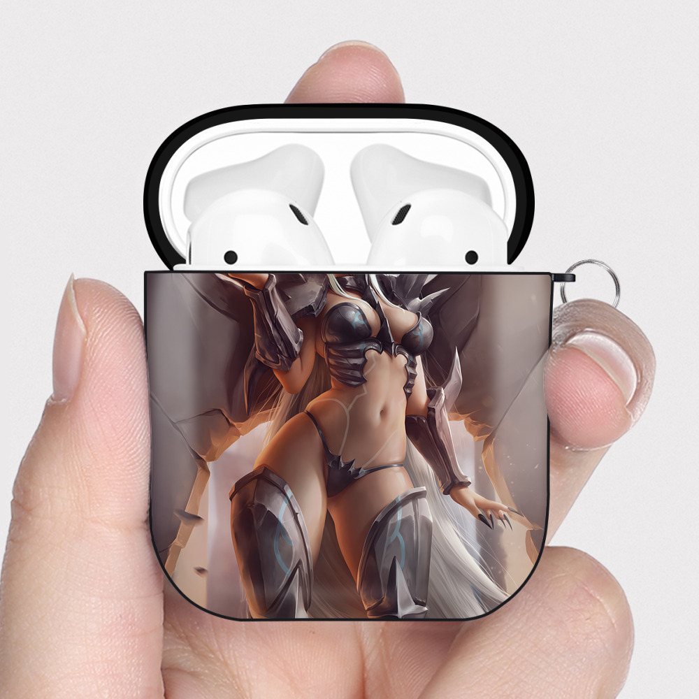 （画像用） 遊☆戯☆王 Yu-Gi-Oh! AirPods 第2世代保護ケース ハードシェル ブラック 耐衝撃・防指紋・カラビナ付き