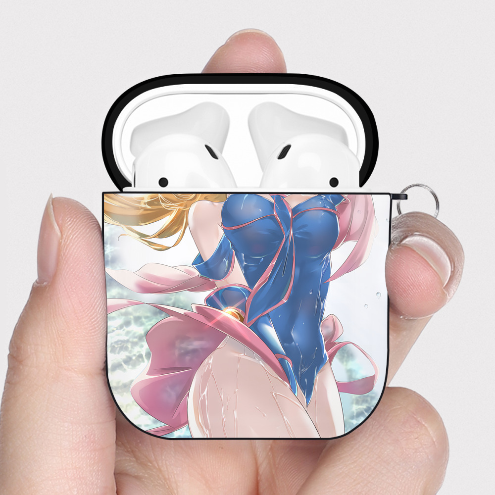 （画像用） 遊☆戯☆王 Yu-Gi-Oh! AirPods 第2世代保護ケース ハードシェル ブラック 耐衝撃・防指紋・カラビナ付き