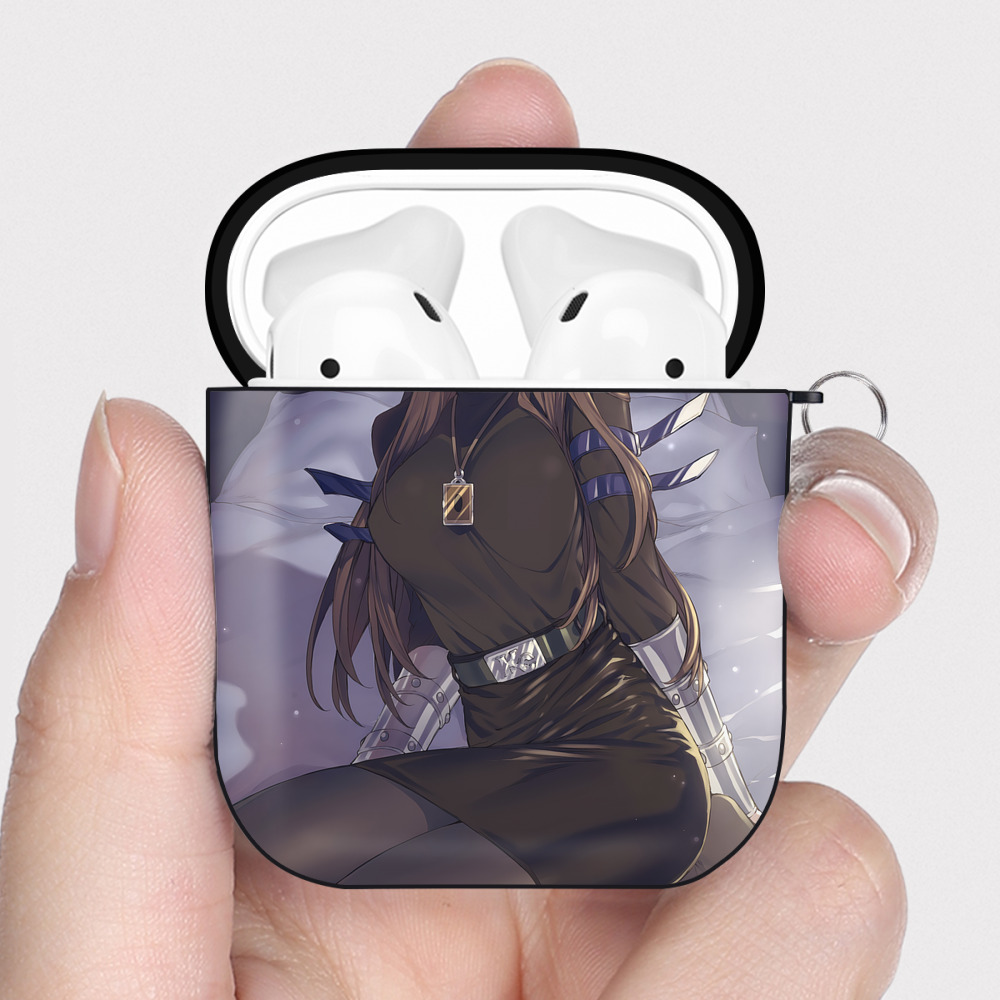 （画像用） 遊☆戯☆王 Yu-Gi-Oh! AirPods 第2世代保護ケース ハードシェル ブラック 耐衝撃・防指紋・カラビナ付き