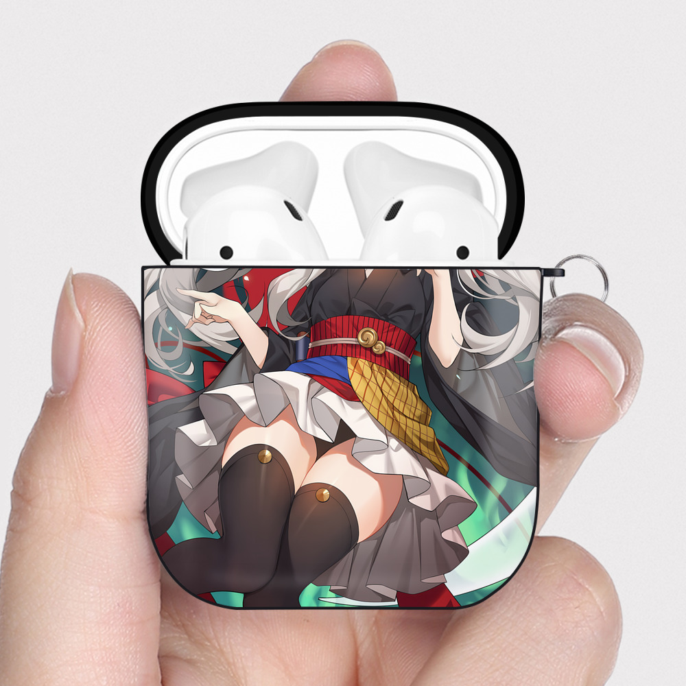 （画像用） 遊☆戯☆王 Yu-Gi-Oh! AirPods 第2世代保護ケース ハードシェル ブラック 耐衝撃・防指紋・カラビナ付き