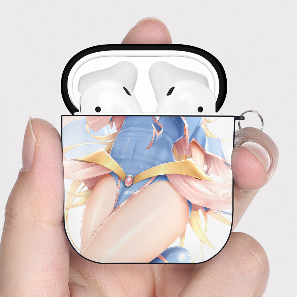 （画像用） 遊☆戯☆王 Yu-Gi-Oh! AirPods 第2世代保護ケース ハードシェル ブラック 耐衝撃・防指紋・カラビナ付き