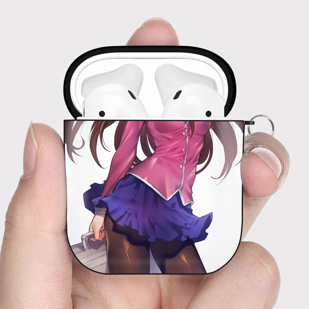 （画像用） 遊☆戯☆王 Yu-Gi-Oh! AirPods 第2世代保護ケース ハードシェル ブラック 耐衝撃・防指紋・カラビナ付き
