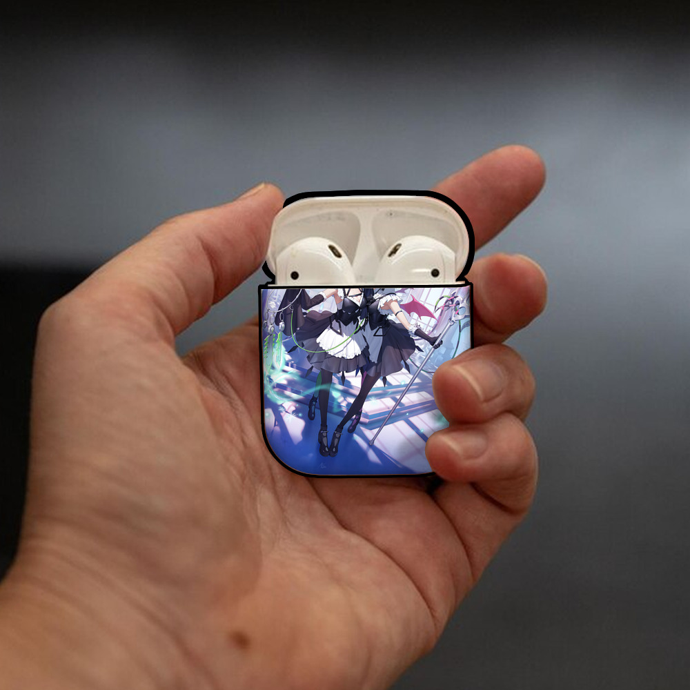 遊☆戯☆王 Yu-Gi-Oh! AirPods 第2世代保護ケース ハードシェル ブラック 耐衝撃・防指紋・カラビナ付き
