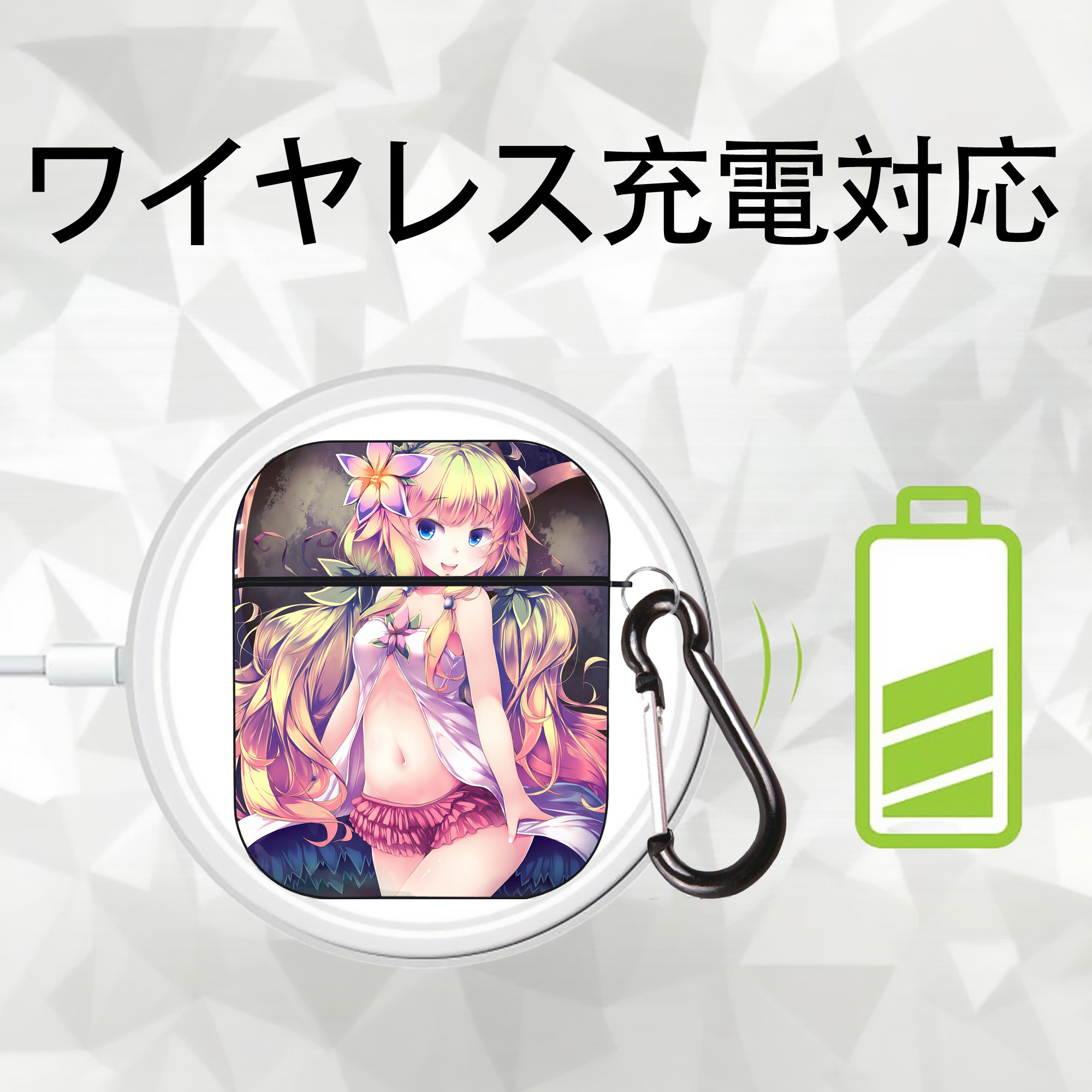 遊☆戯☆王 Yu-Gi-Oh! AirPods 第2世代保護ケース ハードシェル ブラック 耐衝撃・防指紋・カラビナ付き
