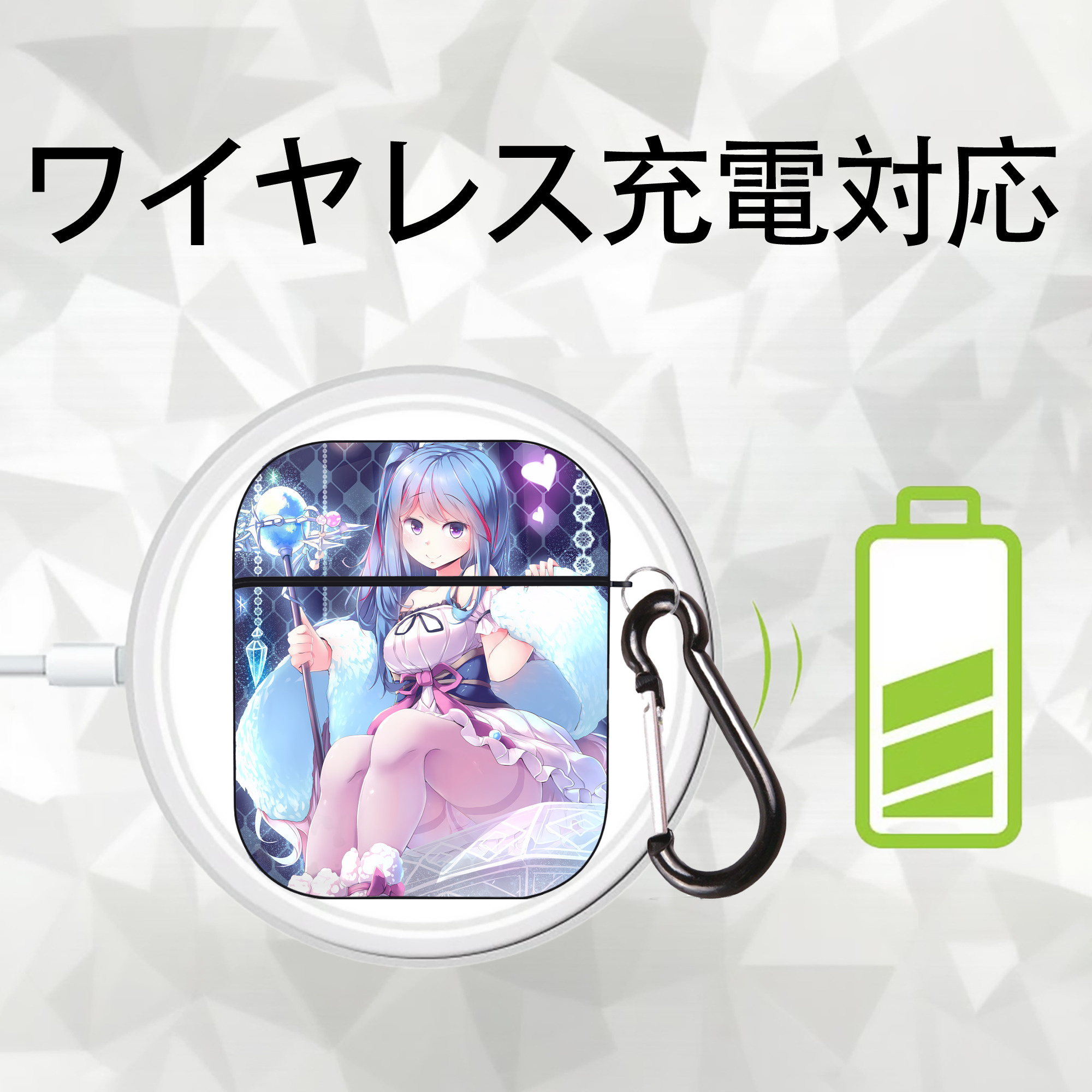 遊☆戯☆王 Yu-Gi-Oh! AirPods 第2世代保護ケース ハードシェル ブラック 耐衝撃・防指紋・カラビナ付き