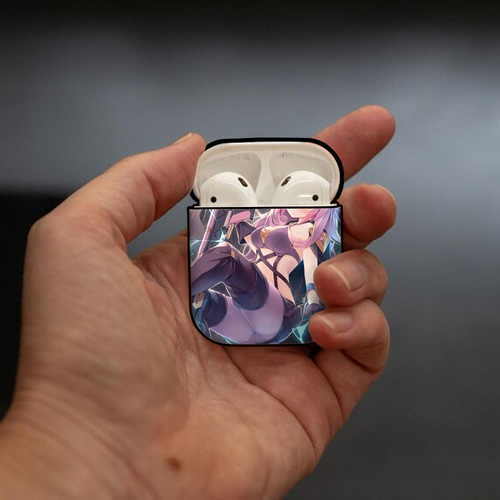 遊☆戯☆王 Yu-Gi-Oh! AirPods 第2世代保護ケース ハードシェル ブラック 耐衝撃・防指紋・カラビナ付き
