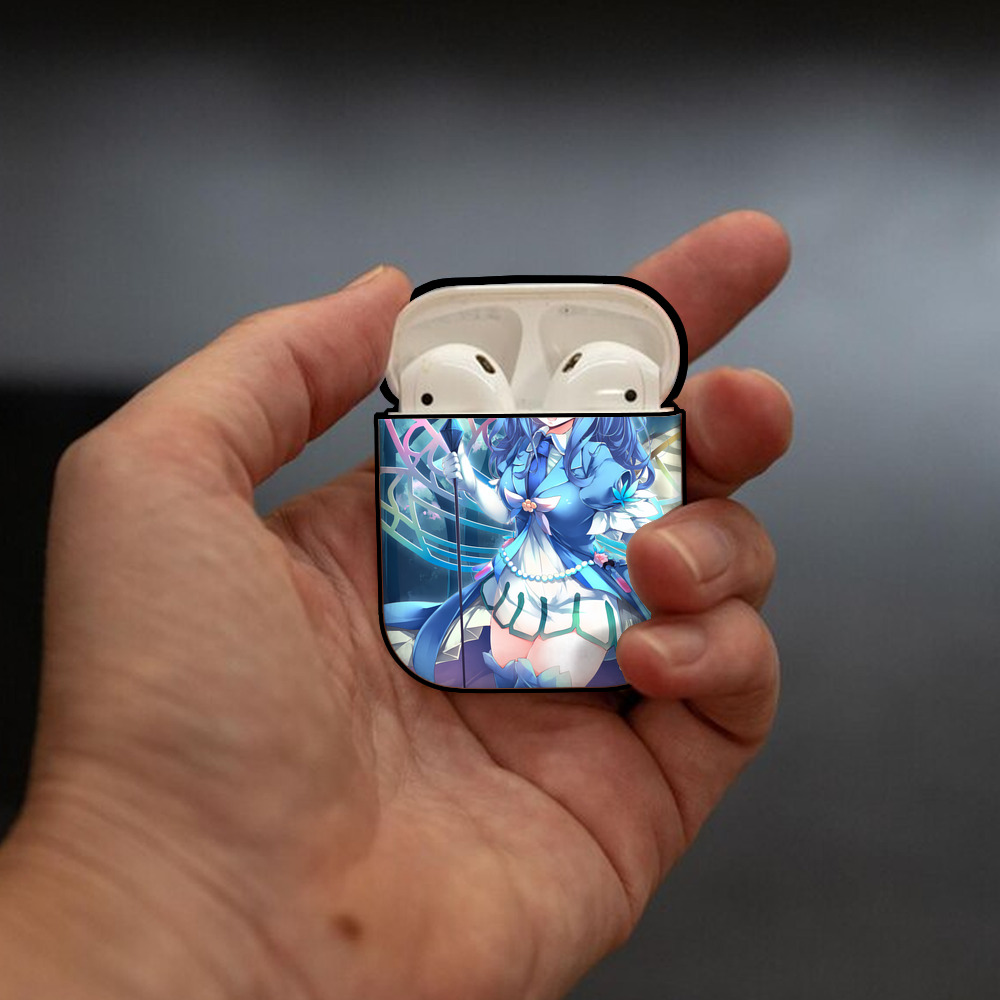 遊☆戯☆王 Yu-Gi-Oh! AirPods 第2世代保護ケース ハードシェル ブラック 耐衝撃・防指紋・カラビナ付き