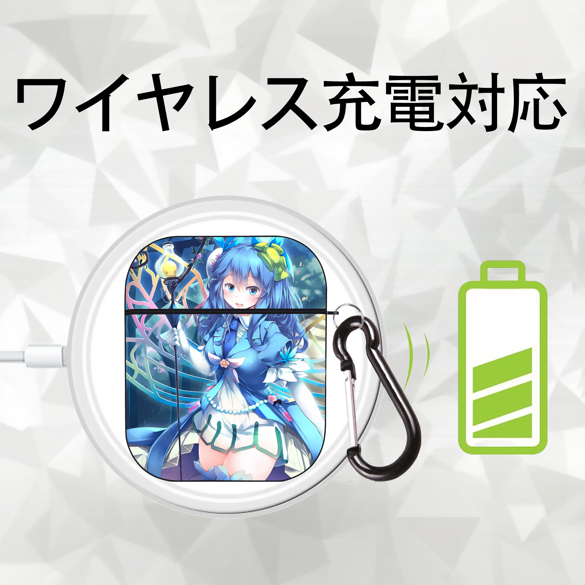 遊☆戯☆王 Yu-Gi-Oh! AirPods 第2世代保護ケース ハードシェル ブラック 耐衝撃・防指紋・カラビナ付き