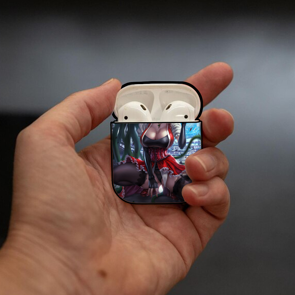 遊☆戯☆王 Yu-Gi-Oh! AirPods 第2世代保護ケース ハードシェル ブラック 耐衝撃・防指紋・カラビナ付き