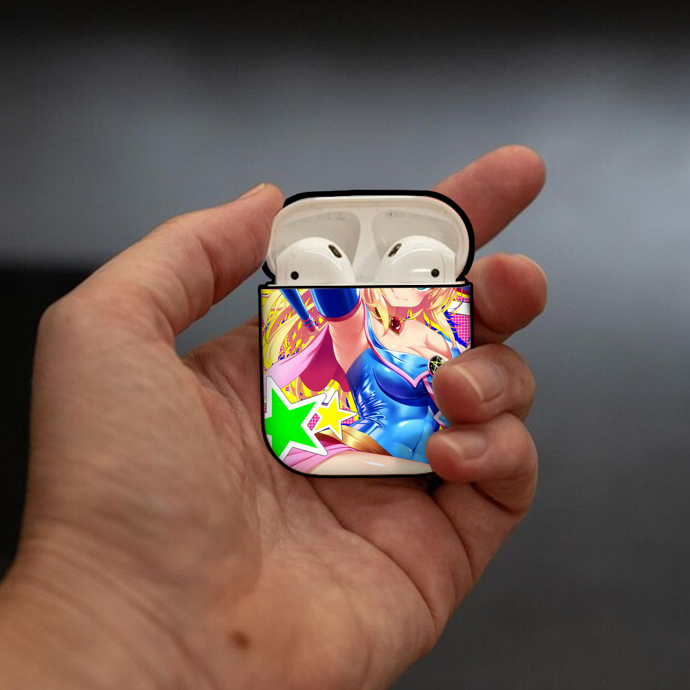 遊☆戯☆王 Yu-Gi-Oh! AirPods 第2世代保護ケース ハードシェル ブラック 耐衝撃・防指紋・カラビナ付き