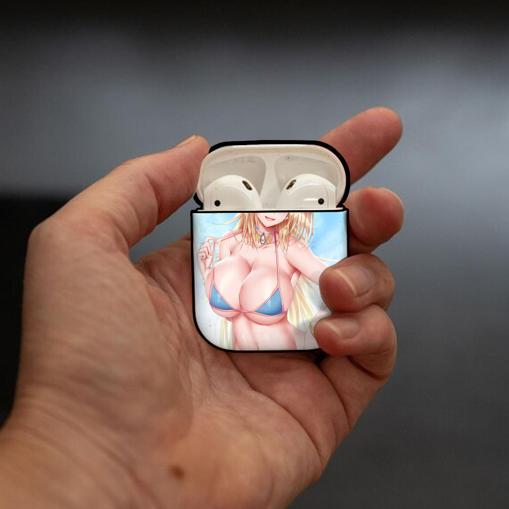 遊☆戯☆王 Yu-Gi-Oh! AirPods 第2世代保護ケース ハードシェル ブラック 耐衝撃・防指紋・カラビナ付き