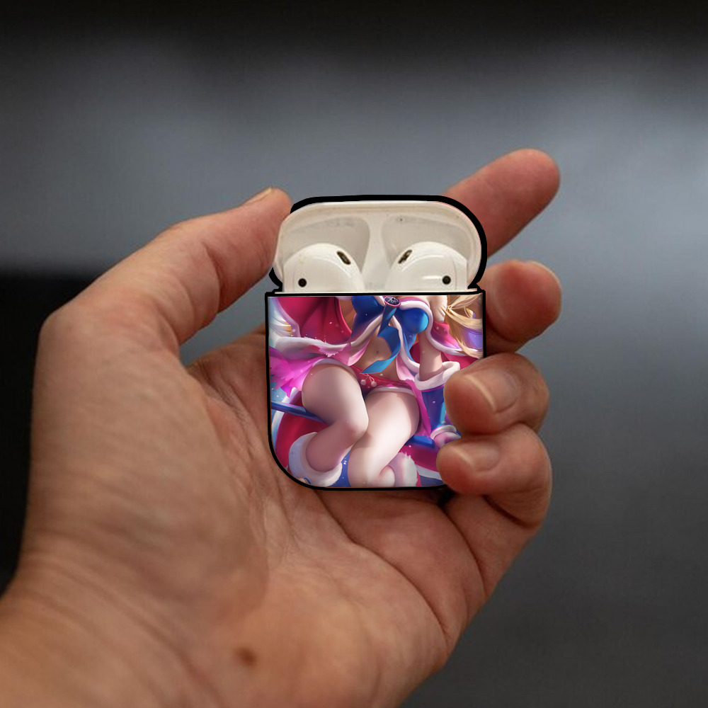 遊☆戯☆王 Yu-Gi-Oh! AirPods 第2世代保護ケース ハードシェル ブラック 耐衝撃・防指紋・カラビナ付き