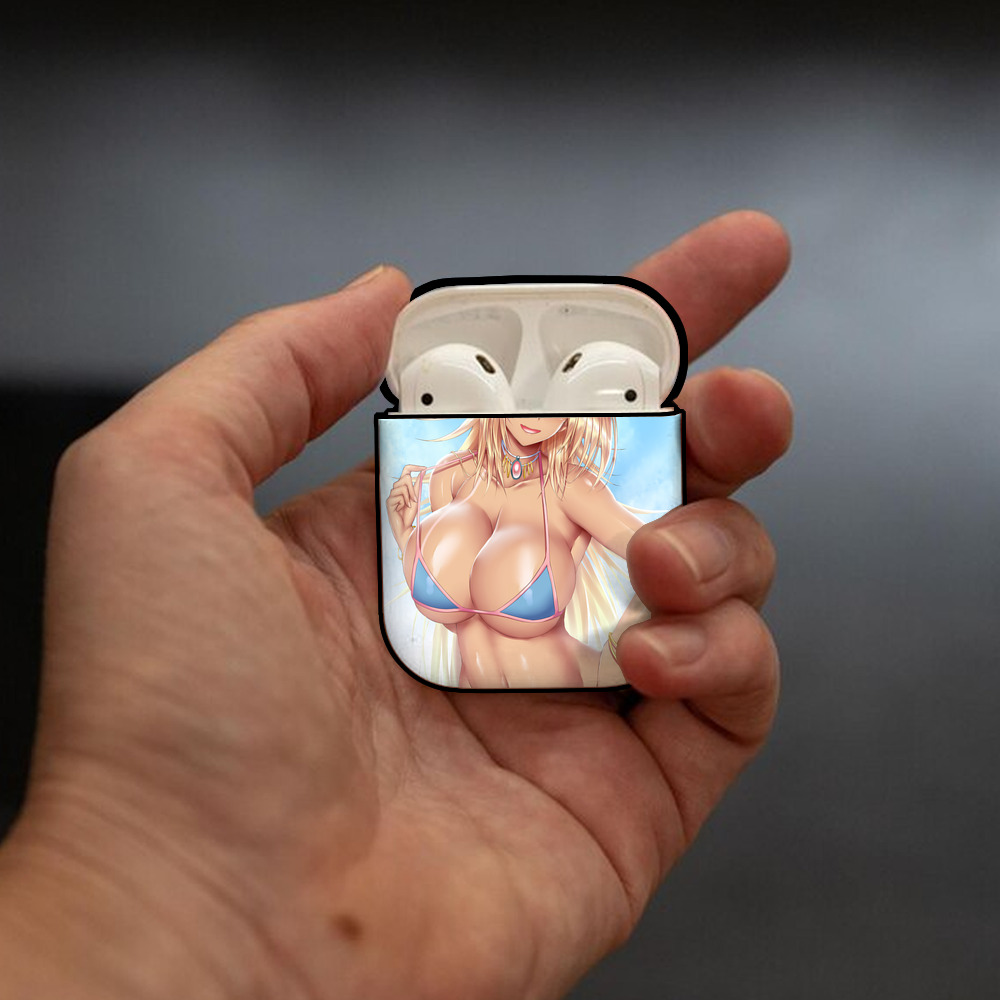 遊☆戯☆王 Yu-Gi-Oh! AirPods 第2世代保護ケース ハードシェル ブラック 耐衝撃・防指紋・カラビナ付き